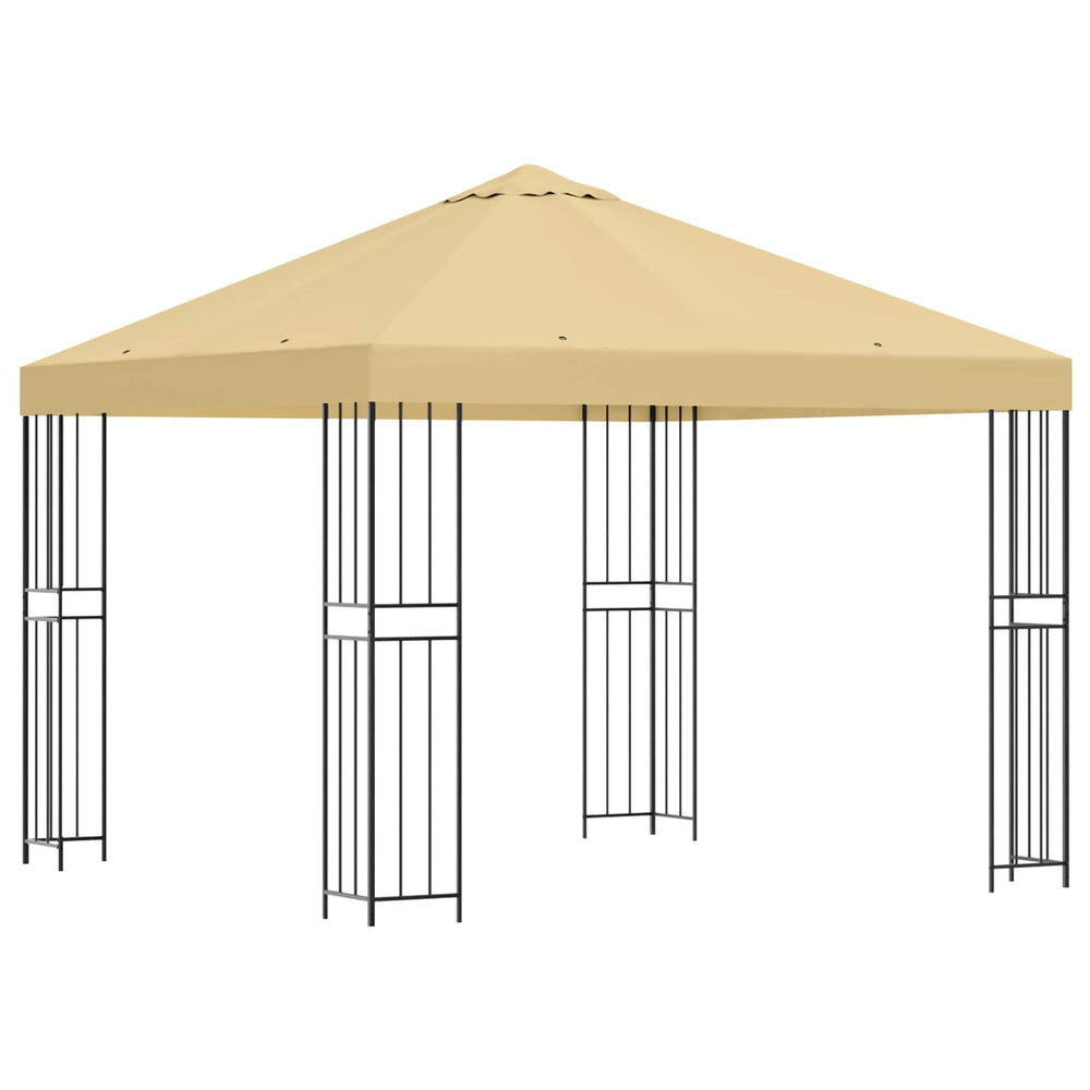 Pavėsinė 3 x 3 m Kreminė Poliesteris ir plienas 190 gsm