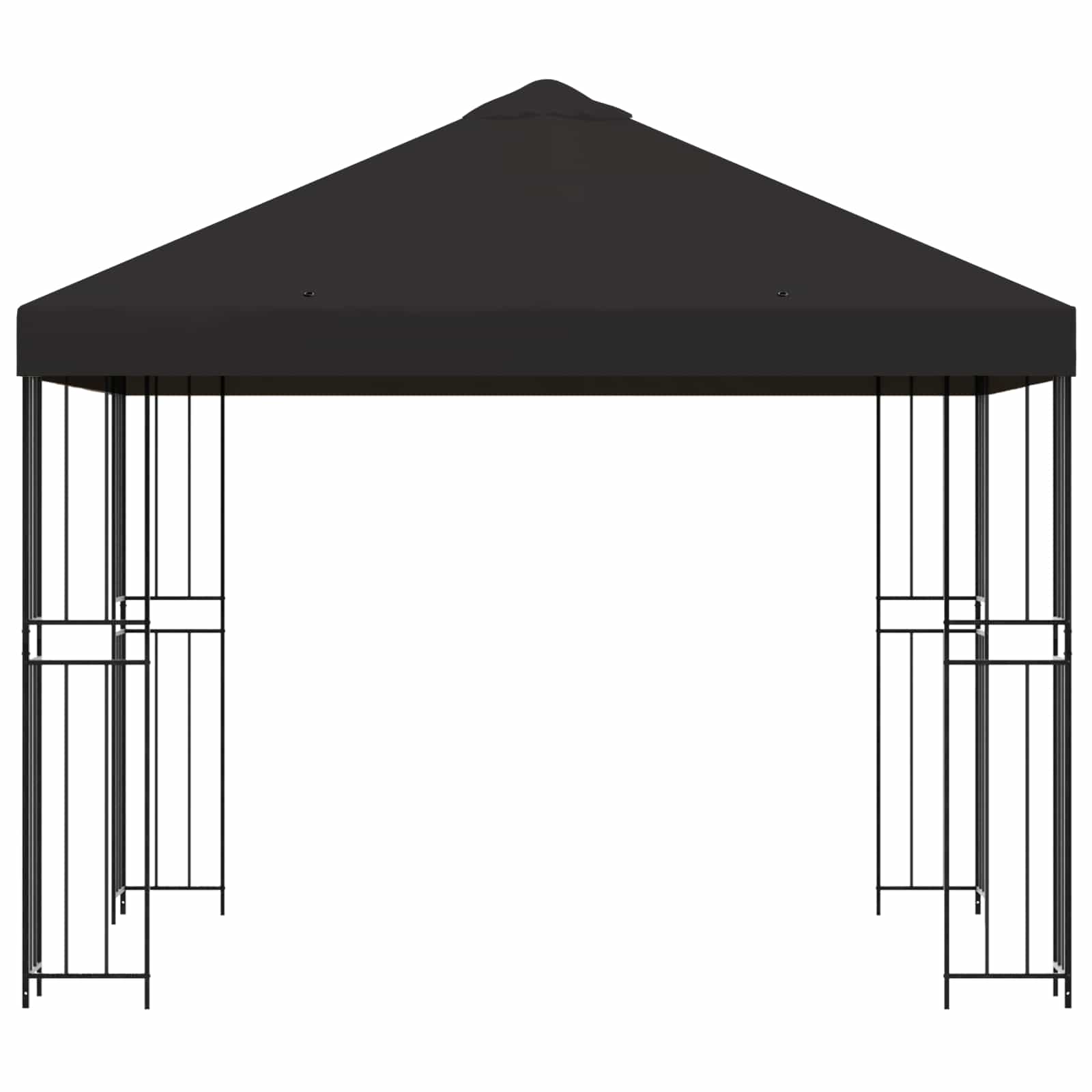 Pavėsinė 3 x 3 m Antracito Poliesteris ir plienas 190 gsm