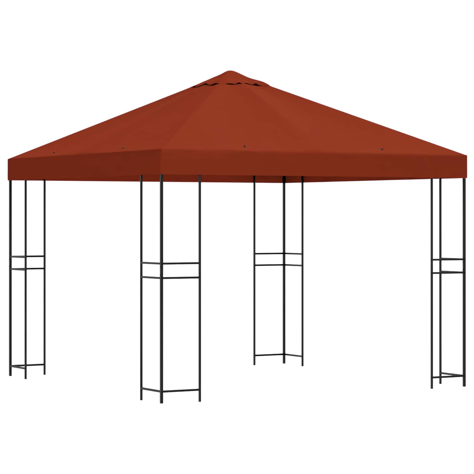 Pavėsinė 3 x 3 m Terakotos Poliesteris ir plienas 190 gsm