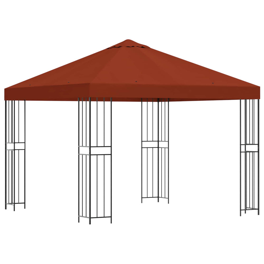 Pavėsinė 3 x 3 m Terakotos Poliesteris ir plienas 190 gsm