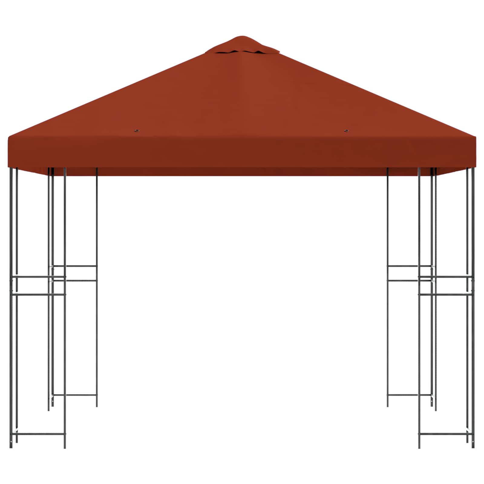 Pavėsinė 3 x 3 m Terakotos Poliesteris ir plienas 190 gsm