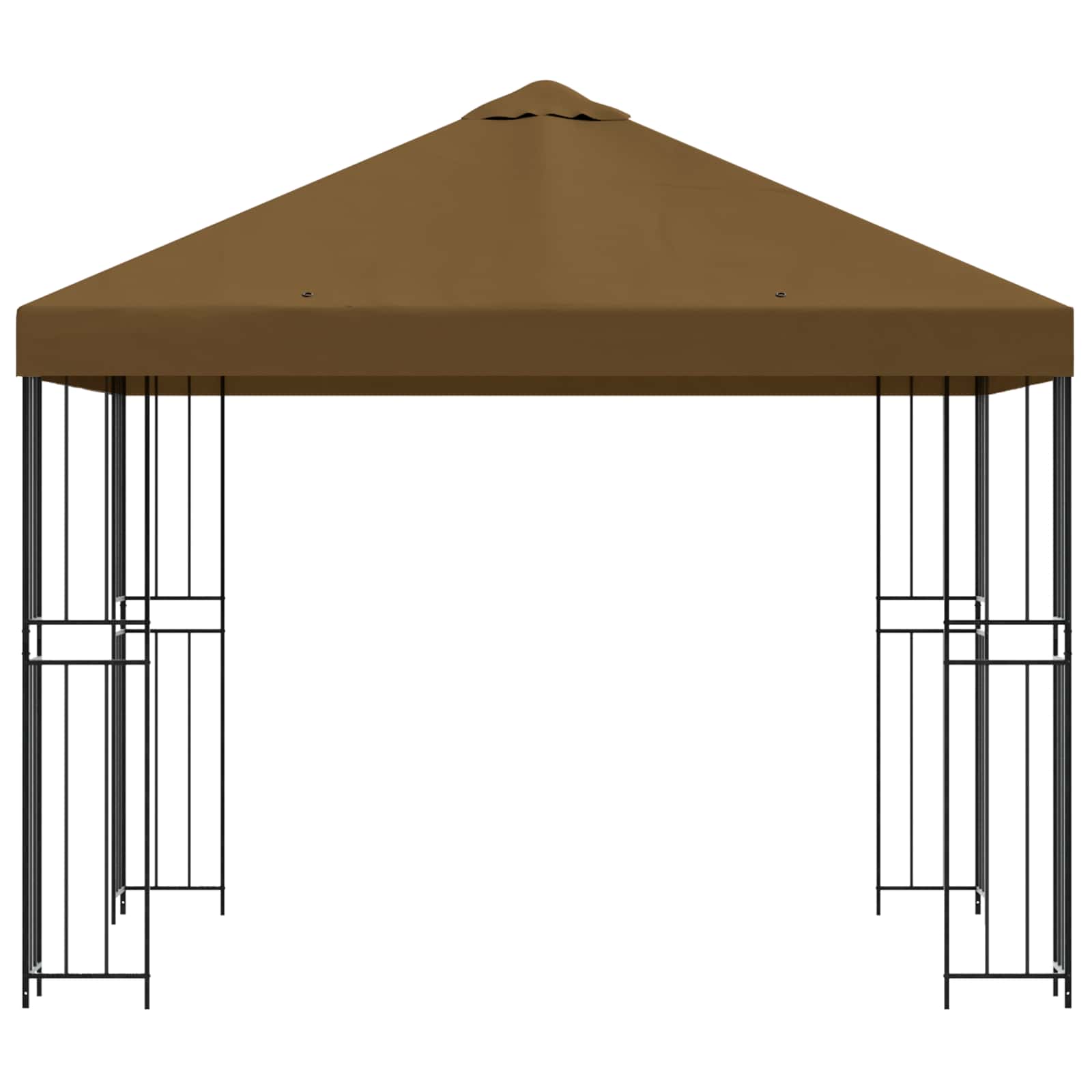 Pavėsinė 3 x 3 m Taupe Poliesteris ir plienas 190 gsm