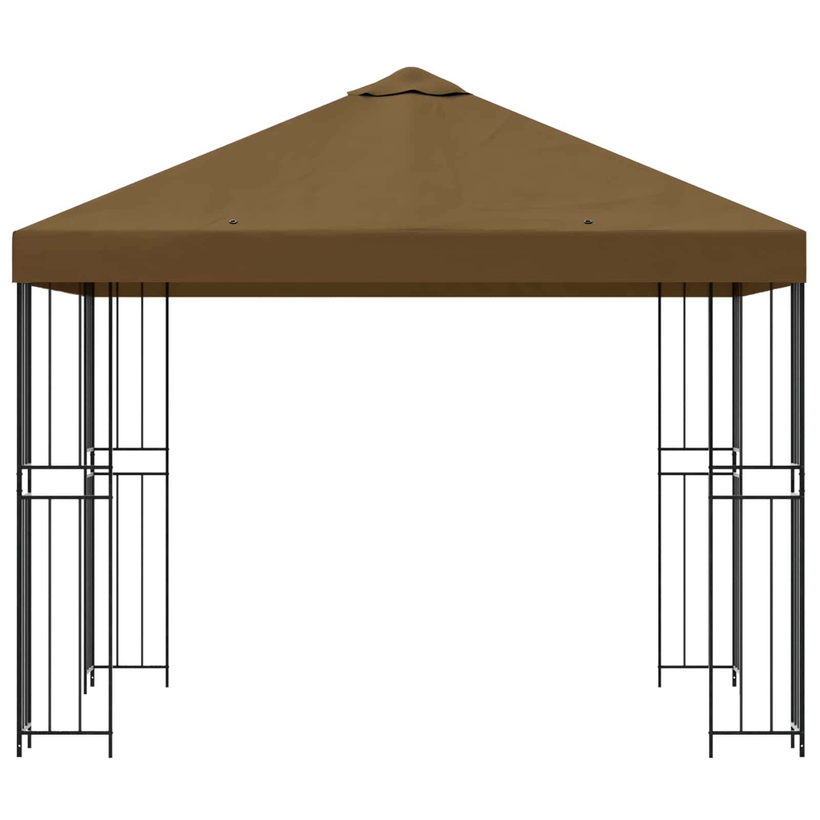 Pavėsinė 3 x 3 m Taupe Poliesteris ir plienas 190 gsm