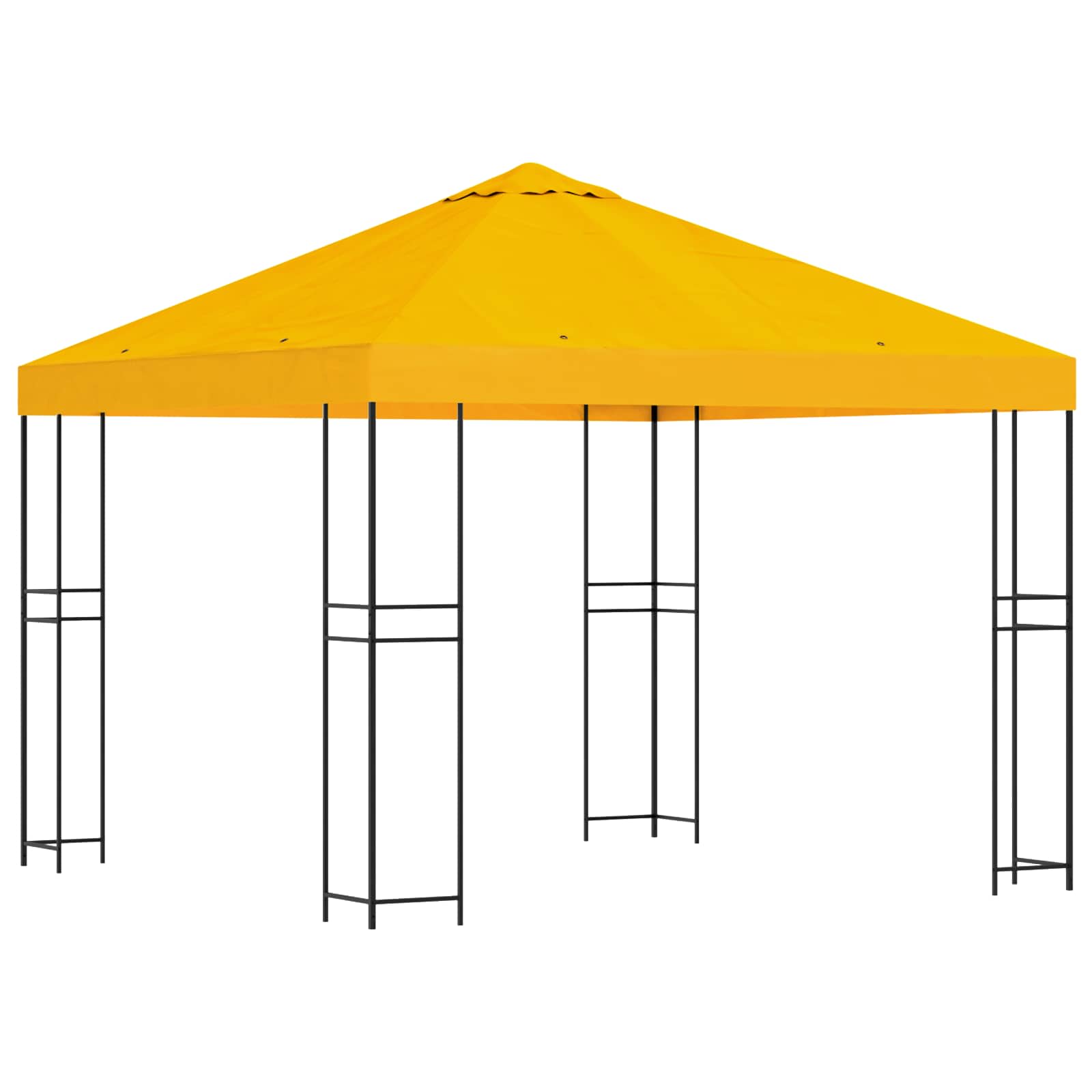 Pavėsinė 3 x 3 m Geltona Poliesteris ir plienas 190 gsm