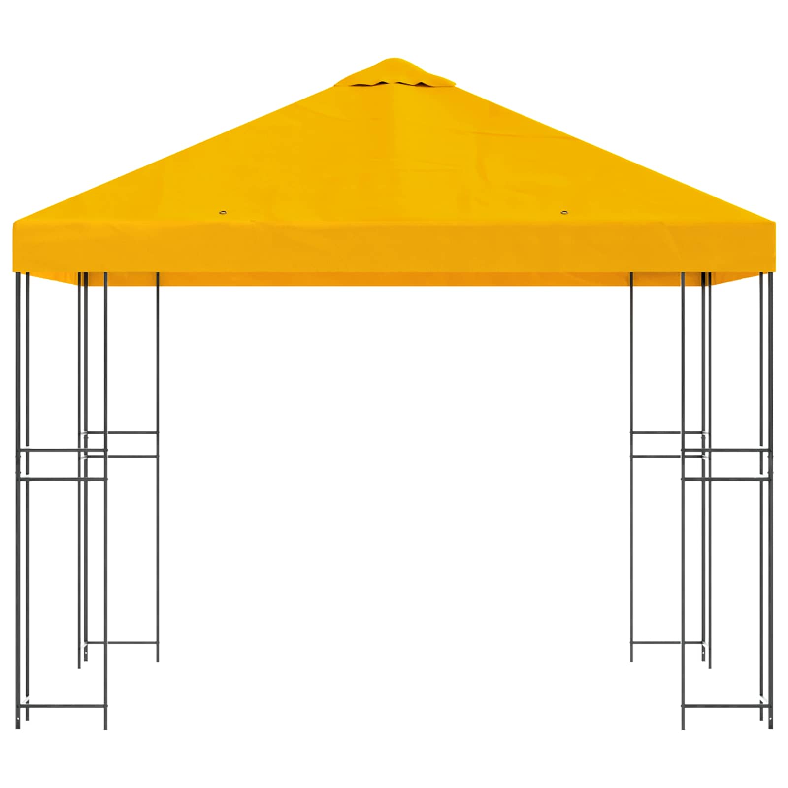 Pavėsinė 3 x 3 m Geltona Poliesteris ir plienas 190 gsm
