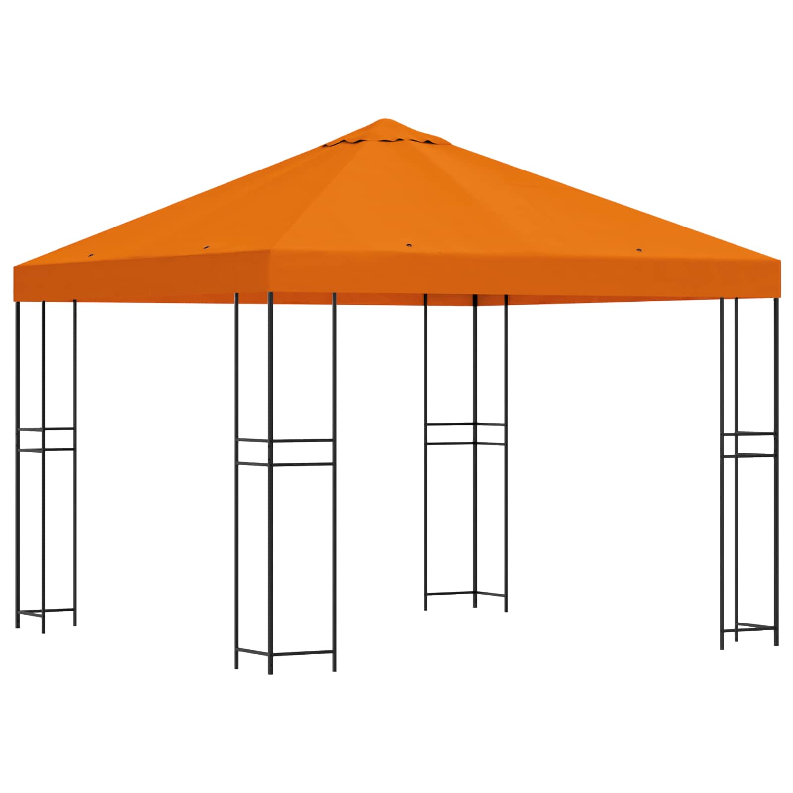Pavėsinė 3 x 3 m Oranžinė Poliesteris ir plienas 190 gsm