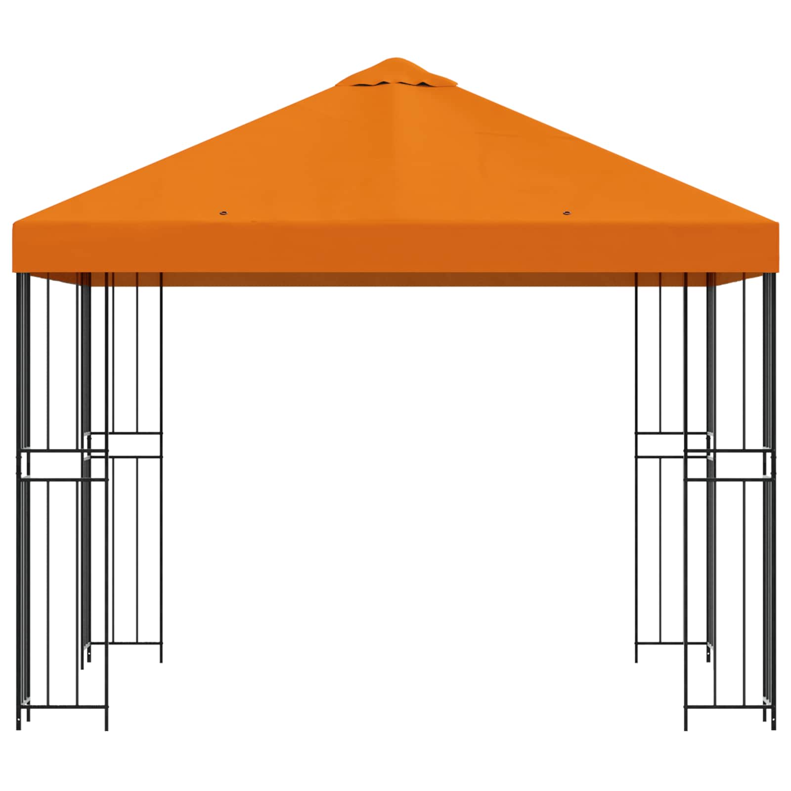 Pavėsinė 3 x 3 m Oranžinė Poliesteris ir plienas 190 gsm