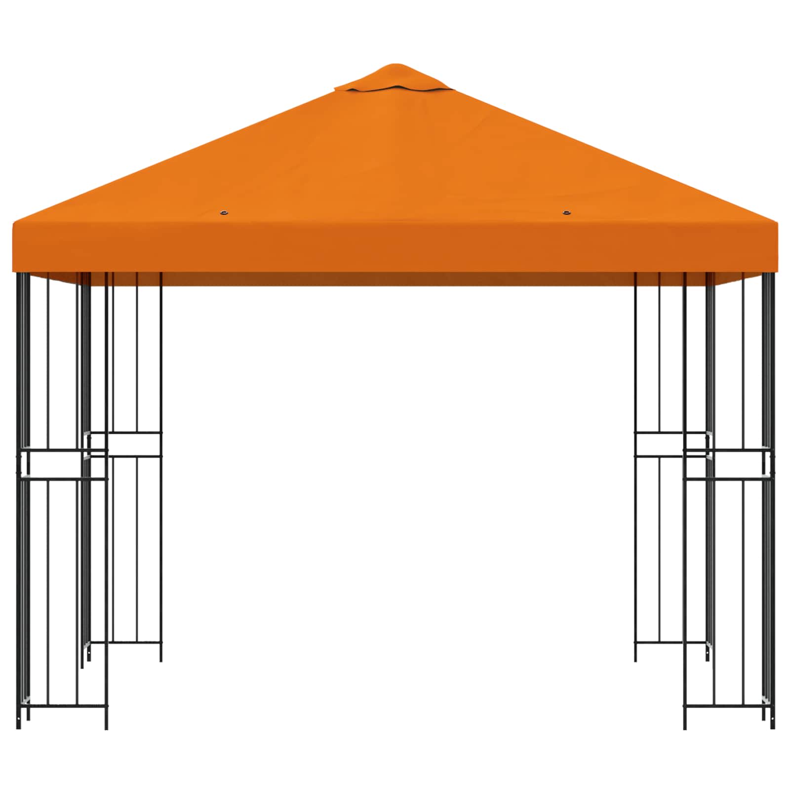 Pavėsinė 3 x 3 m Oranžinė Poliesteris ir plienas 190 gsm