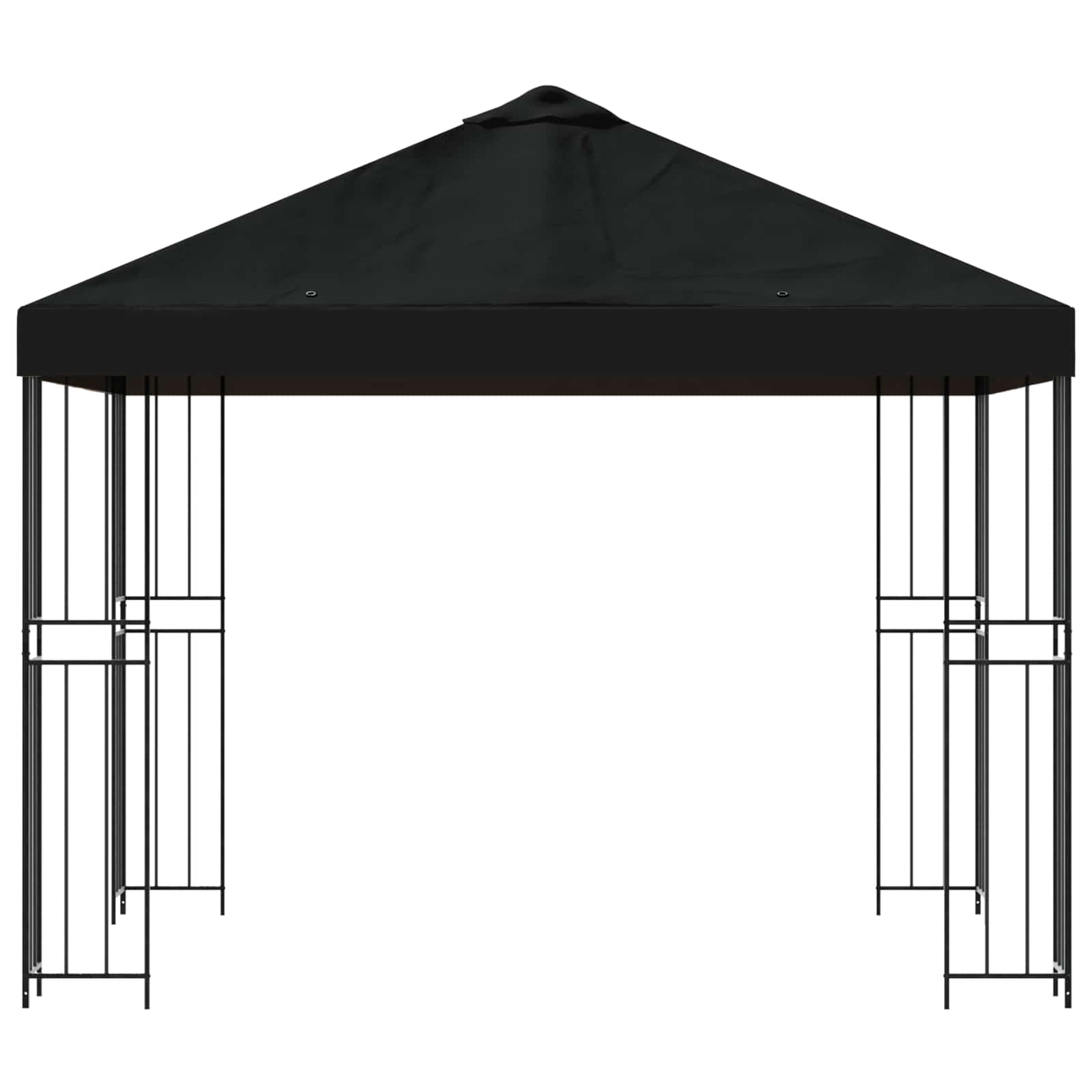 Pavėsinė 3 x 3 m Juoda Poliesteris ir plienas 190 gsm