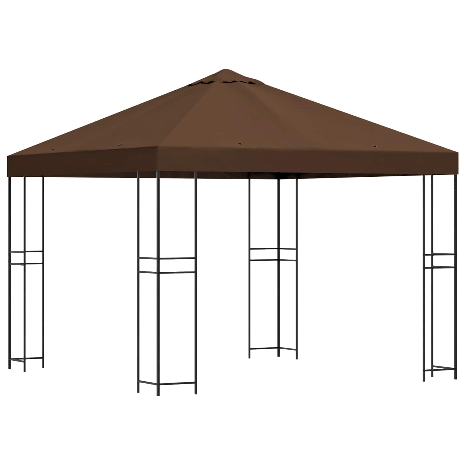 Pavėsinė 3 x 3 m Ruda Poliesteris ir plienas 190 gsm