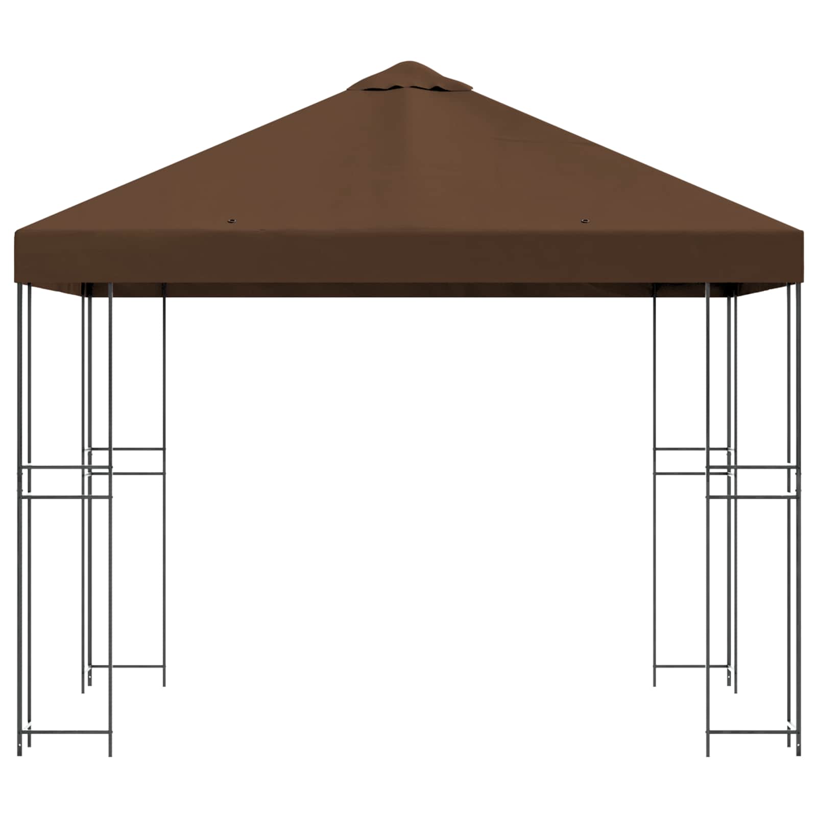 Pavėsinė 3 x 3 m Ruda Poliesteris ir plienas 190 gsm