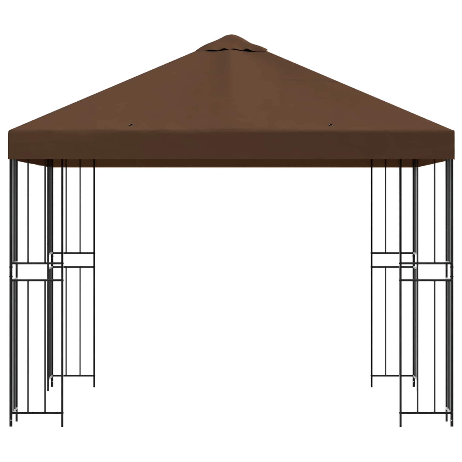 Pavėsinė 3 x 3 m Ruda Poliesteris ir plienas 190 gsm