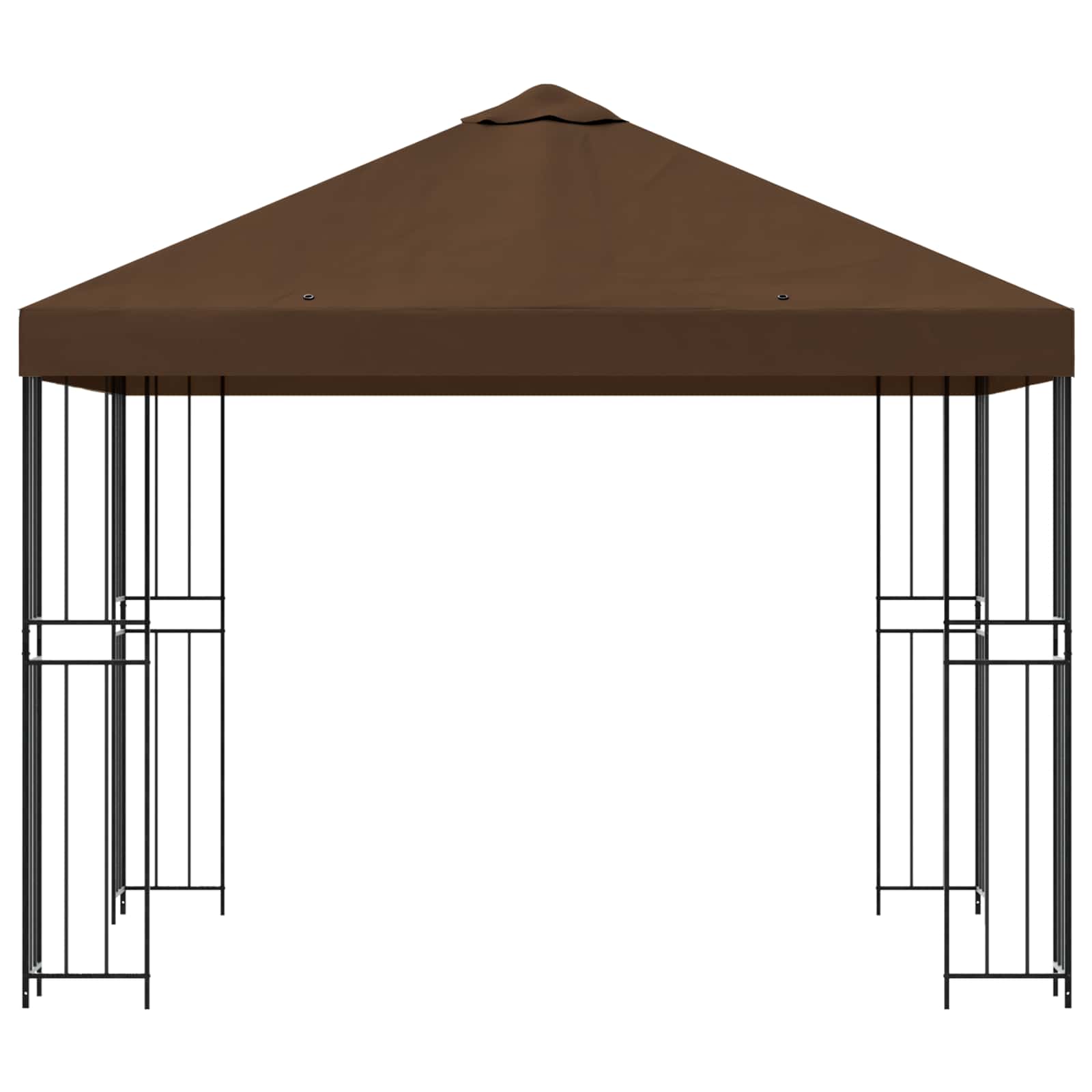 Pavėsinė 3 x 3 m Ruda Poliesteris ir plienas 190 gsm