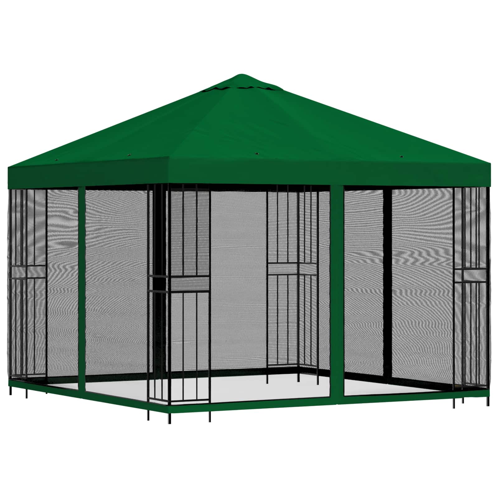 Sodo pavėsinė su šoninėmis sienelėmis 3 x 3 m Žalia