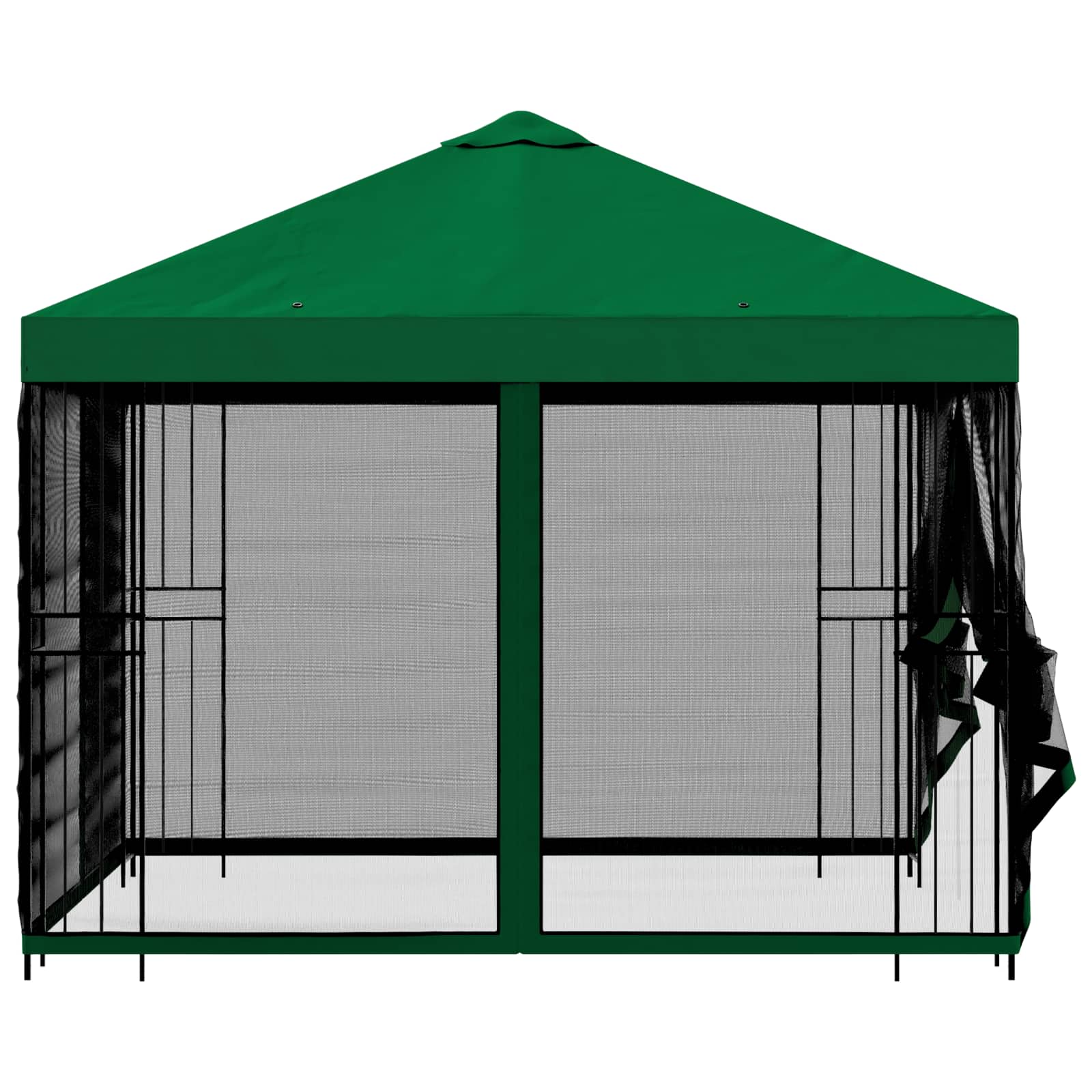 Sodo pavėsinė su šoninėmis sienelėmis 3 x 3 m Žalia