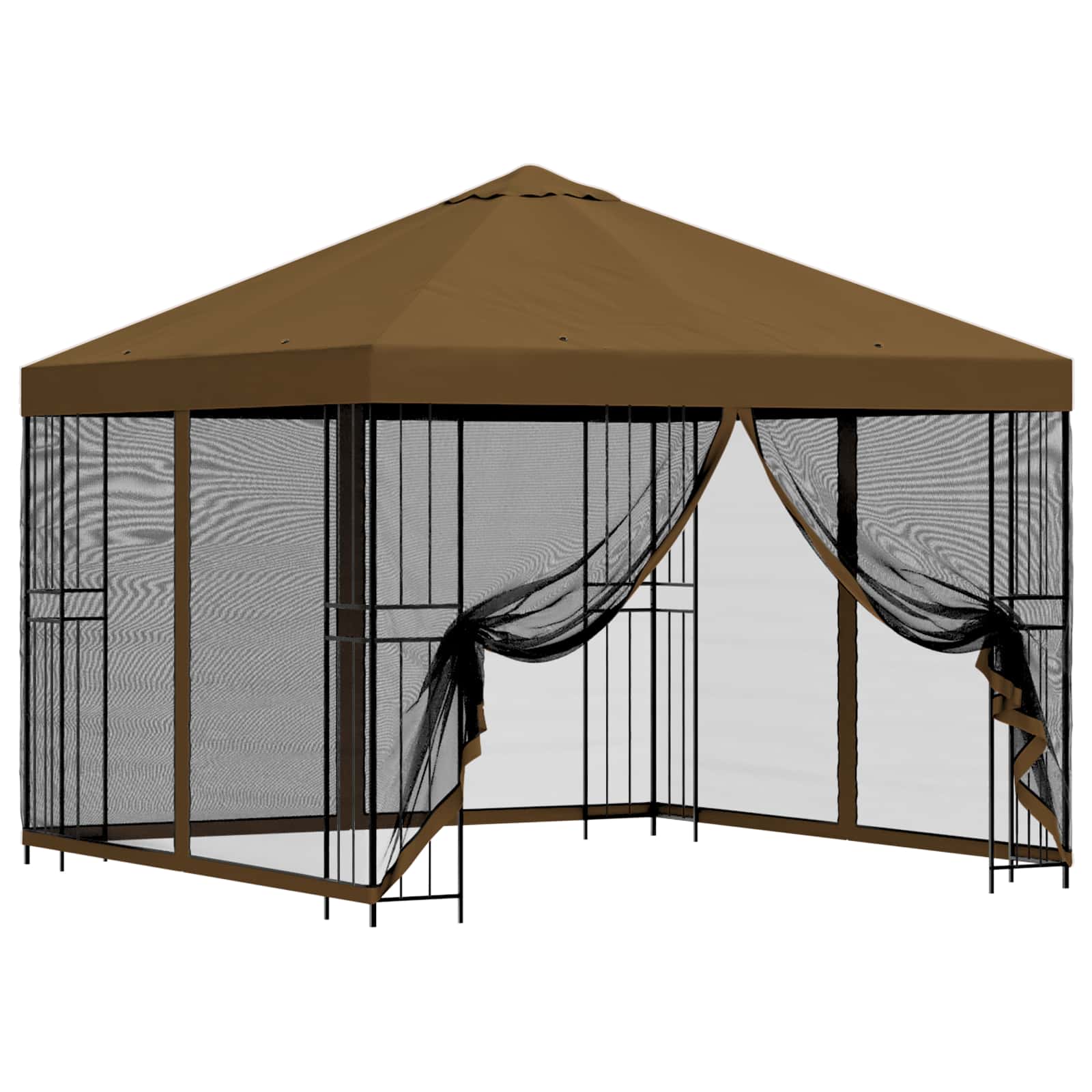 Sodo pavėsinė su šoninėmis sienelėmis 3 x 3 m Taupe