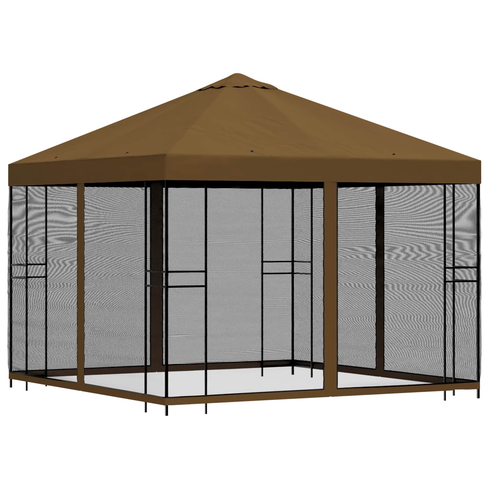 Sodo pavėsinė su šoninėmis sienelėmis 3 x 3 m Taupe