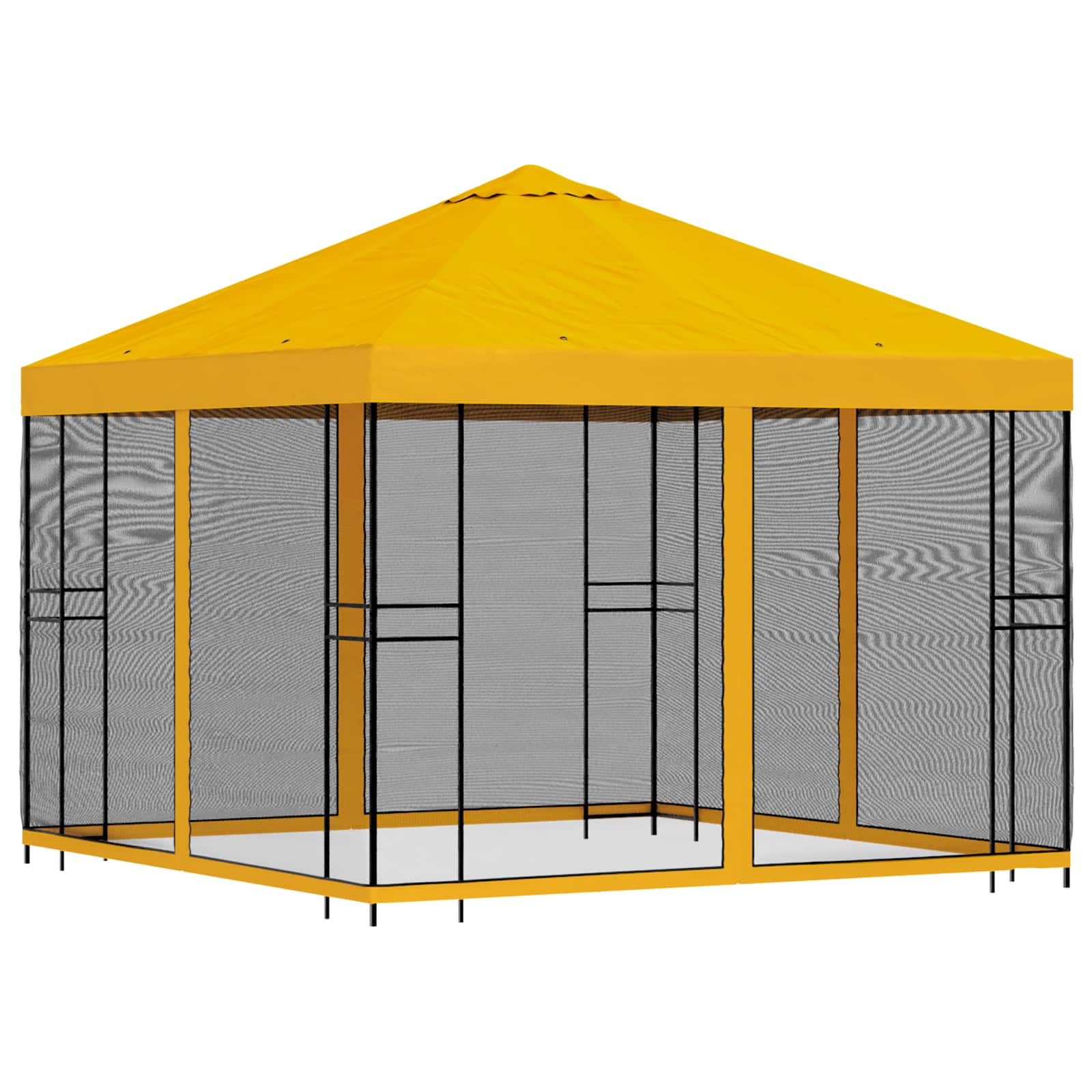 Sodo pavėsinė su šoninėmis sienelėmis 3 x 3 m Geltona