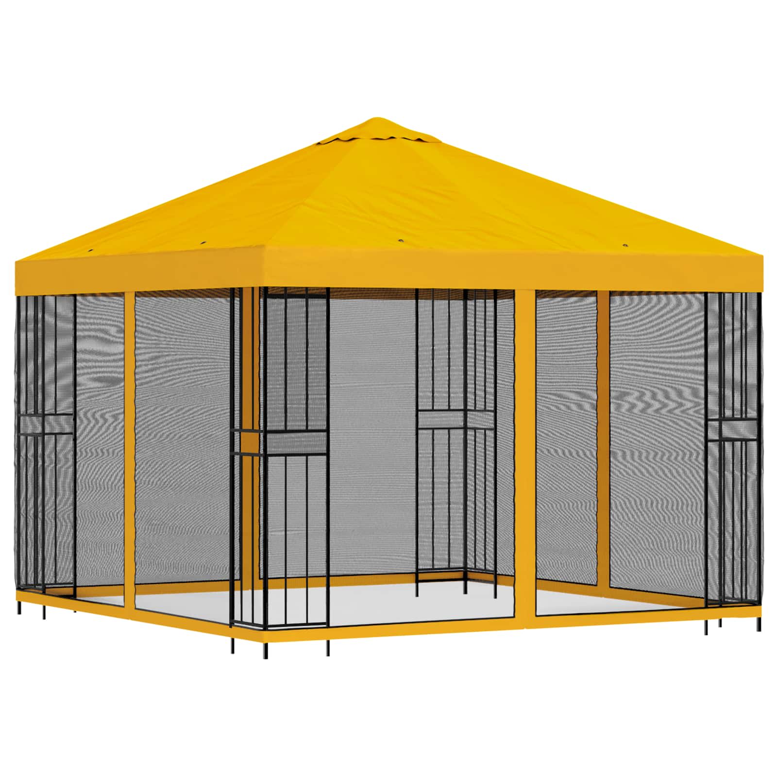 Sodo pavėsinė su šoninėmis sienelėmis 3 x 3 m Geltona