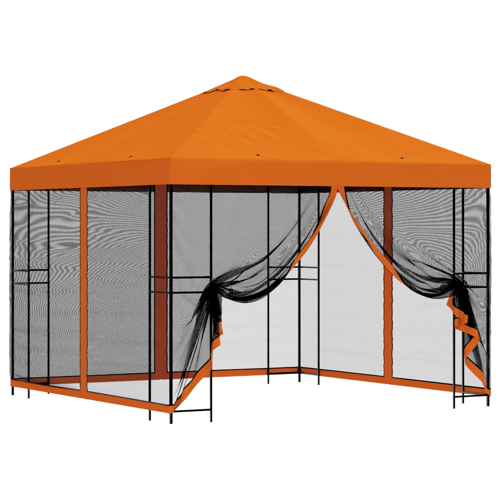 Sodo pavėsinė su šoninėmis sienelėmis 3 x 3 m Oranžinė