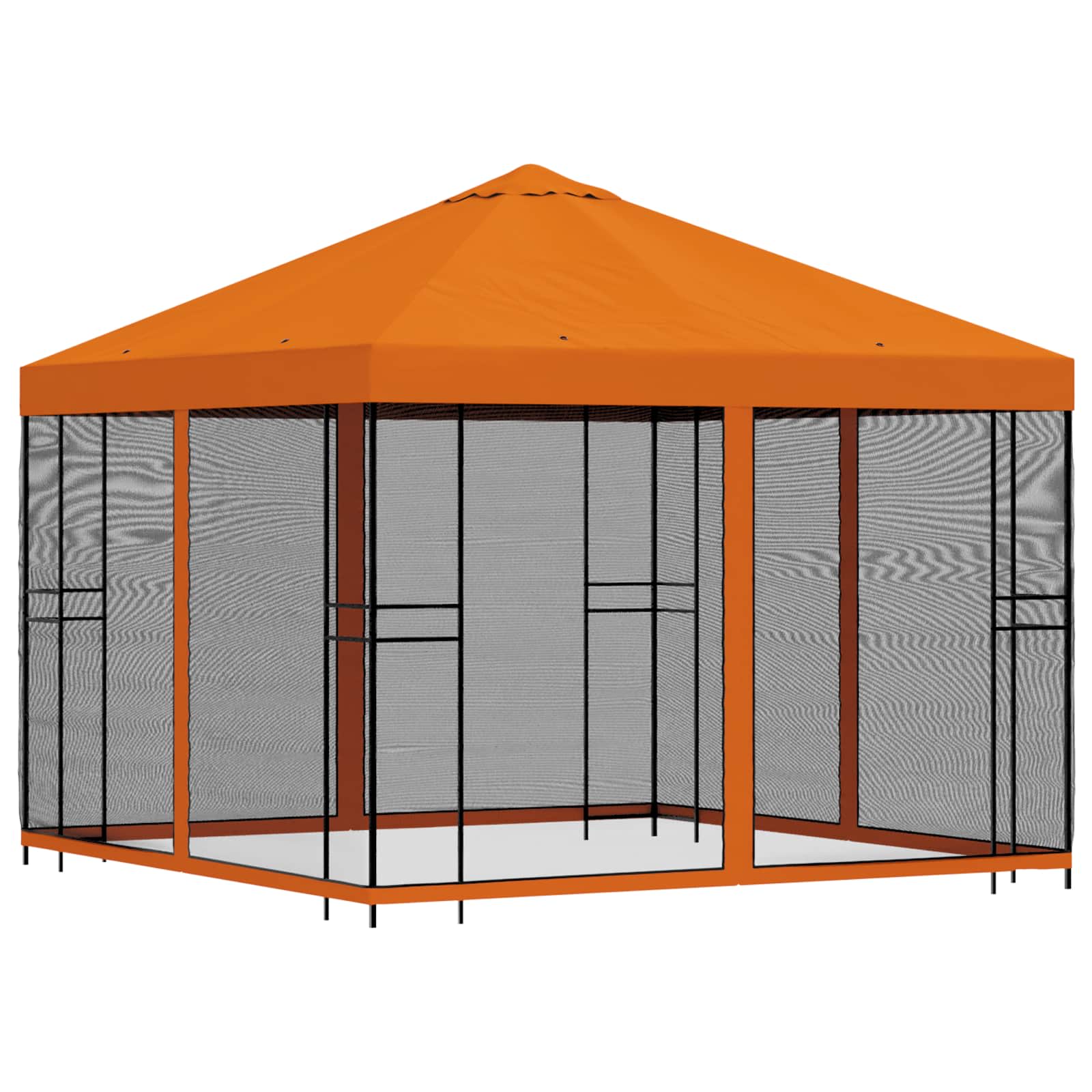 Sodo pavėsinė su šoninėmis sienelėmis 3 x 3 m Oranžinė