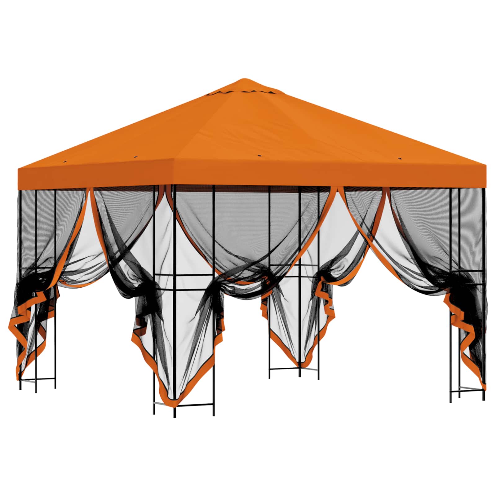 Sodo pavėsinė su šoninėmis sienelėmis 3 x 3 m Oranžinė