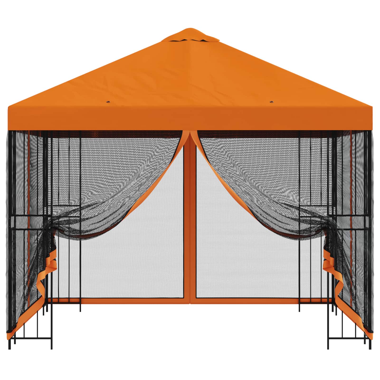 Sodo pavėsinė su šoninėmis sienelėmis 3 x 3 m Oranžinė