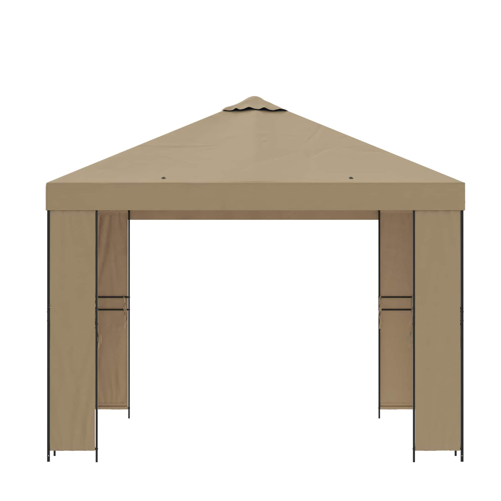 Pavėsinė 3 x 3 m Smėlio Poliesteris ir plienas 190