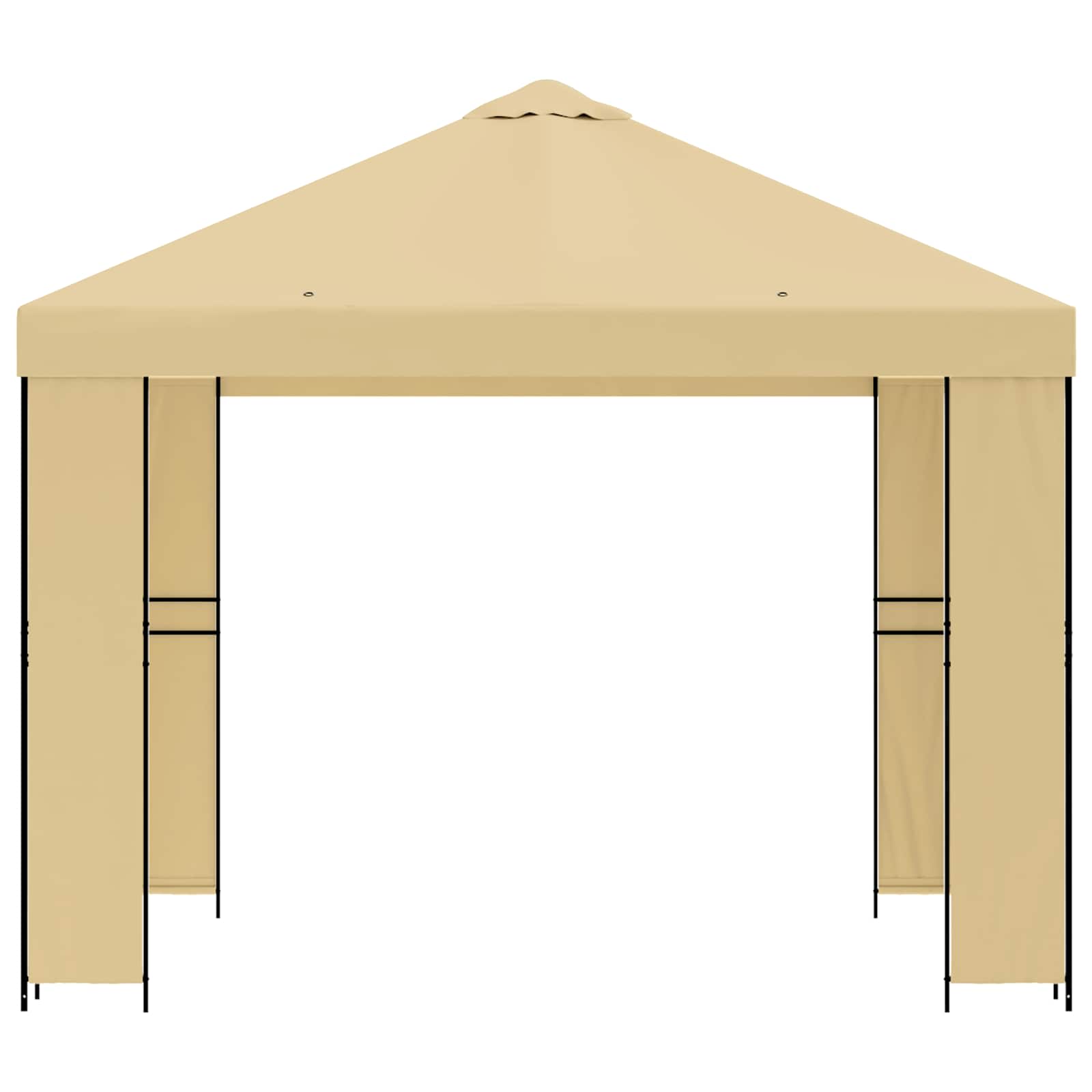 Pavėsinė 3 x 3 m Kreminė Poliesteris ir plienas 190