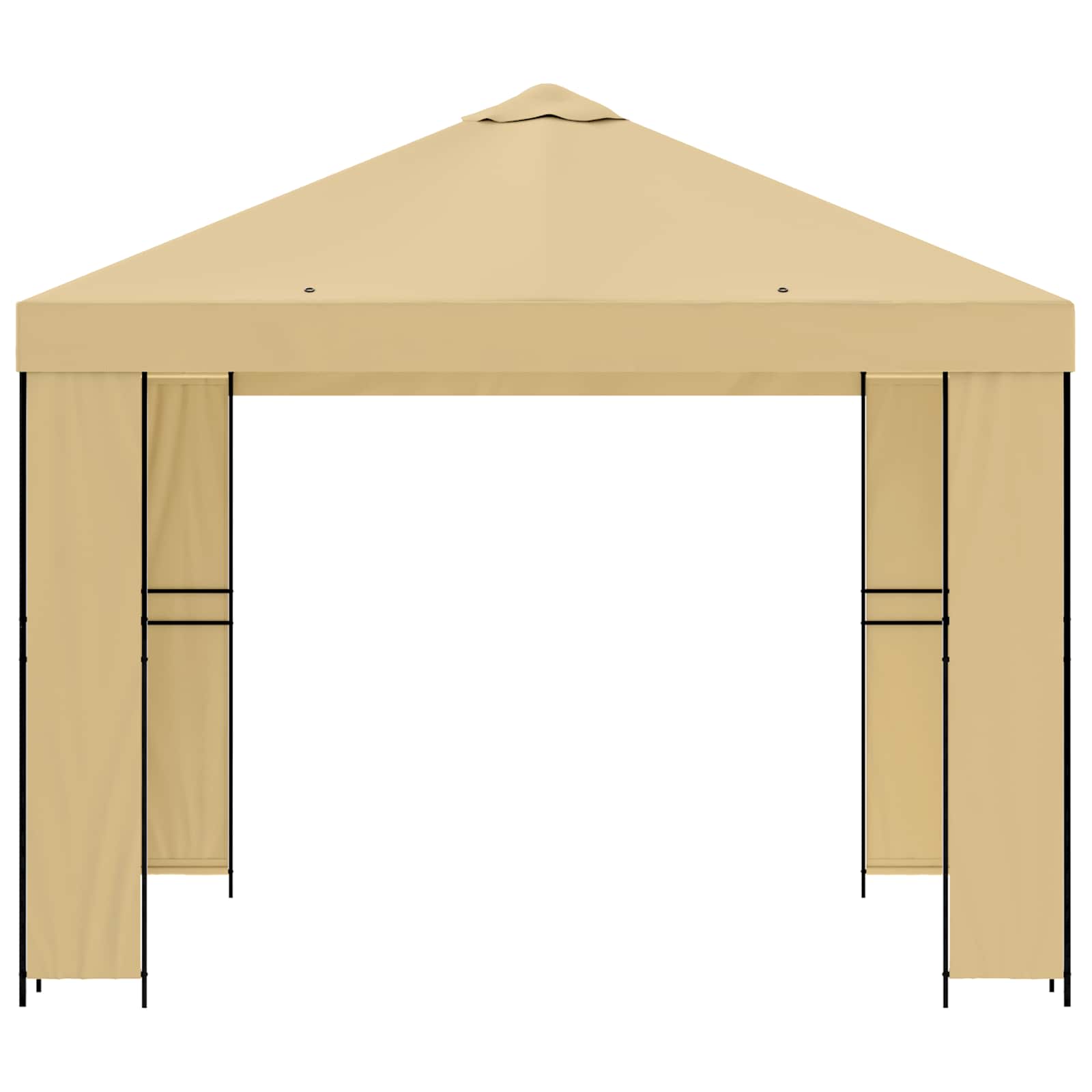Pavėsinė 3 x 3 m Kreminė Poliesteris ir plienas 190