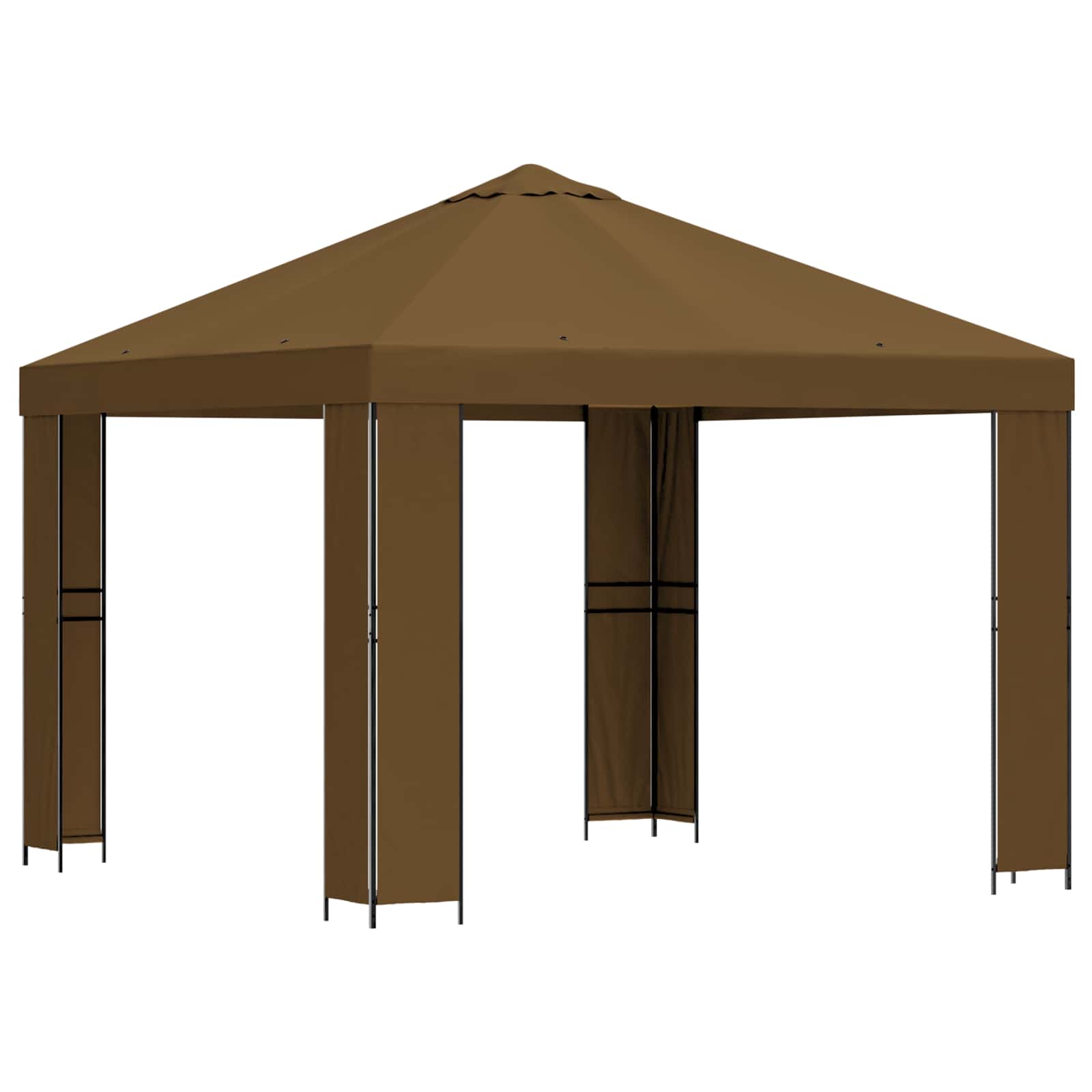 Pavėsinė 3 x 3 m Taupe Poliesteris ir plienas 190
