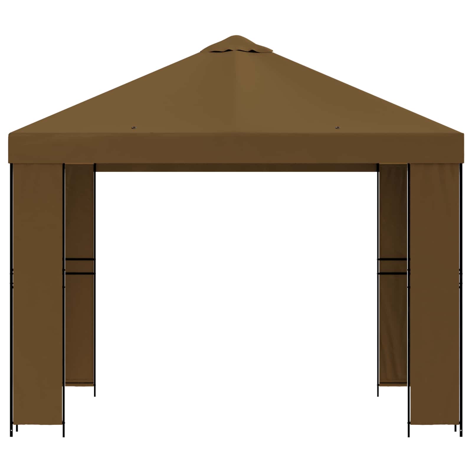 Pavėsinė 3 x 3 m Taupe Poliesteris ir plienas 190