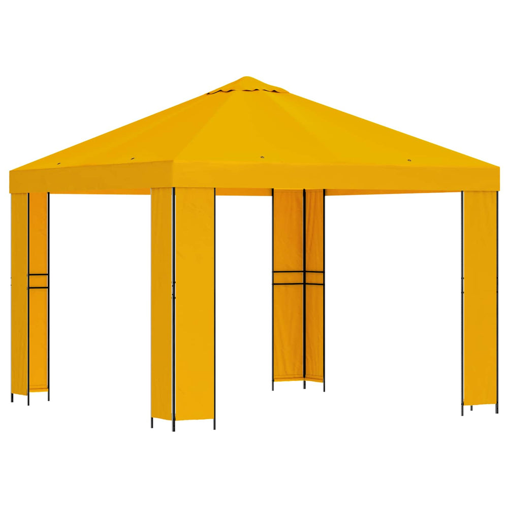 Pavėsinė 3 x 3 m Geltona Poliesteris ir plienas 190