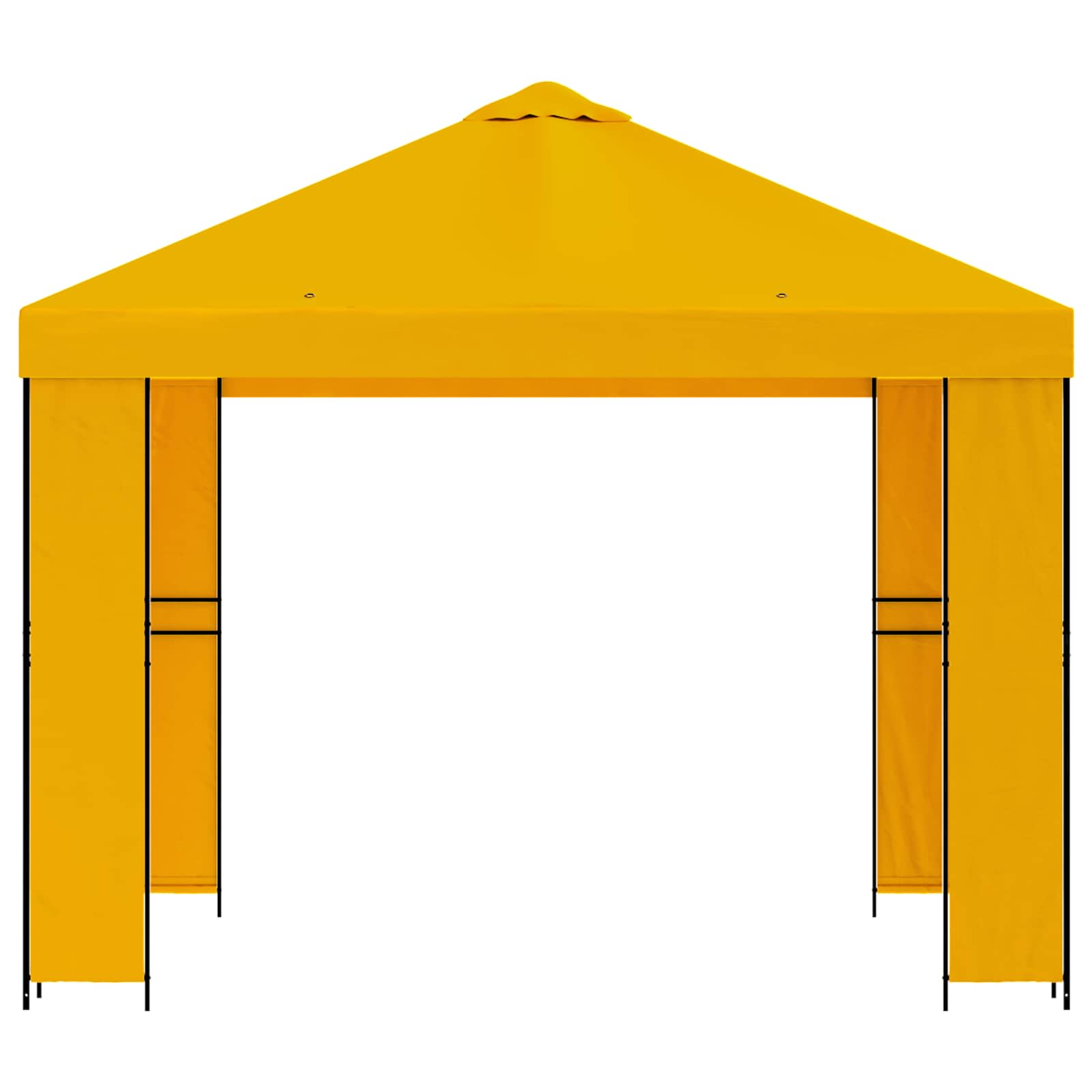 Pavėsinė 3 x 3 m Geltona Poliesteris ir plienas 190