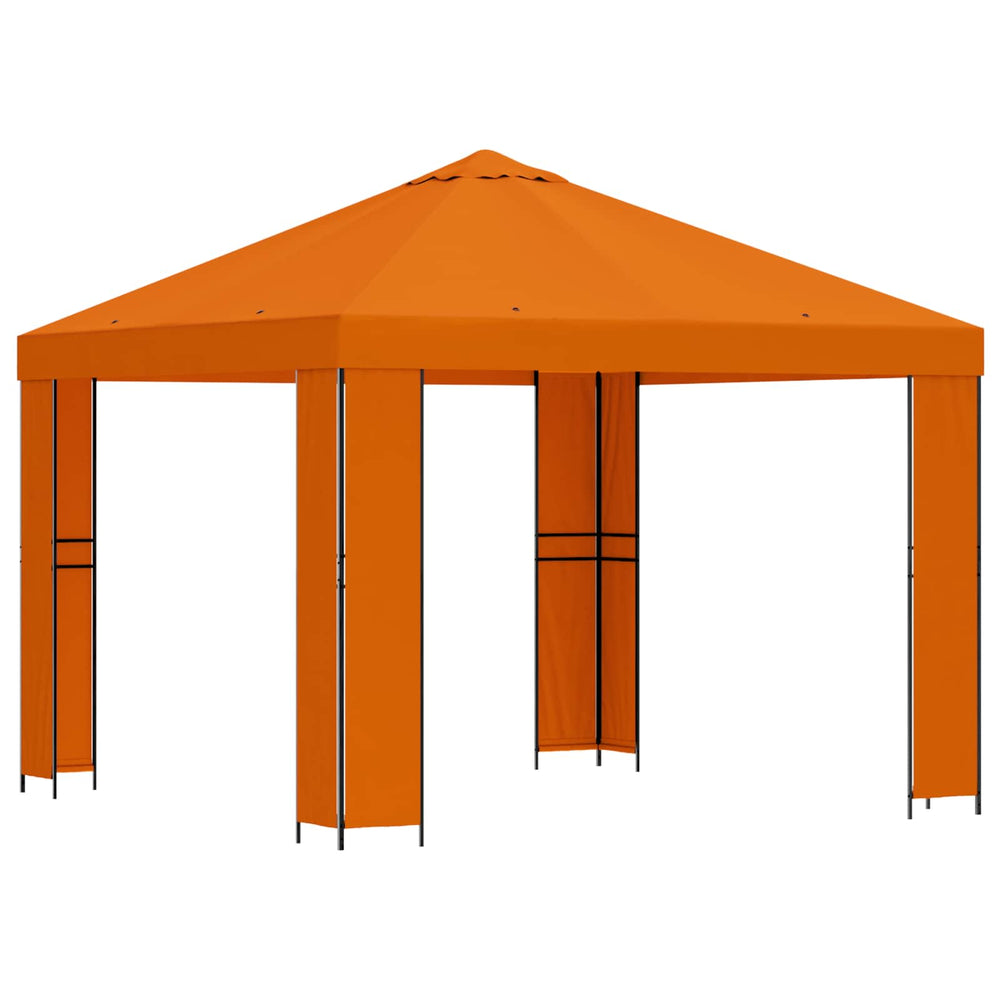 Pavėsinė 3 x 3 m Oranžinė Poliesteris ir plienas 190
