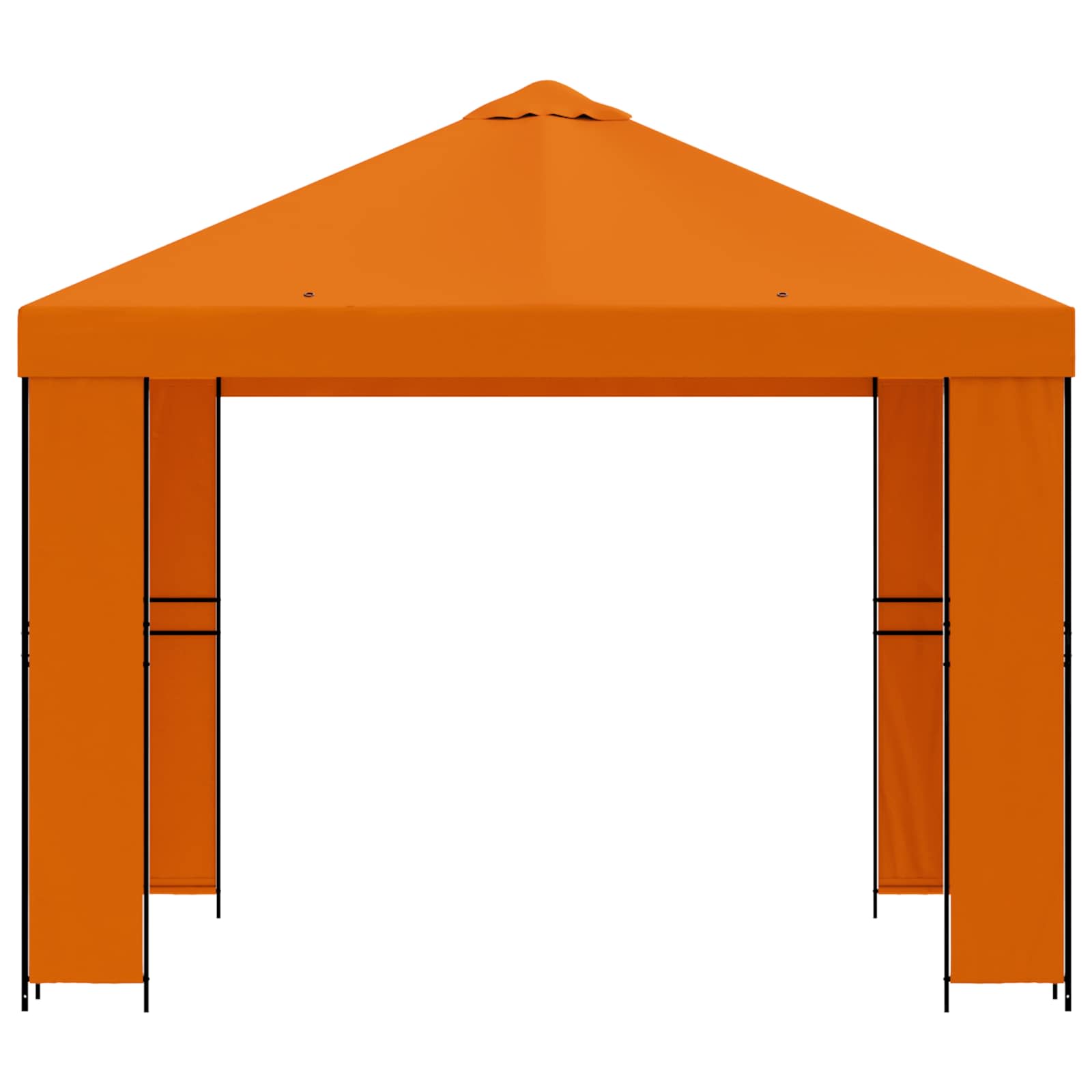 Pavėsinė 3 x 3 m Oranžinė Poliesteris ir plienas 190