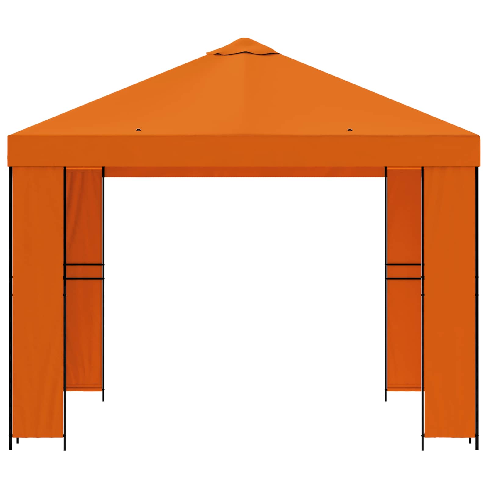 Pavėsinė 3 x 3 m Oranžinė Poliesteris ir plienas 190
