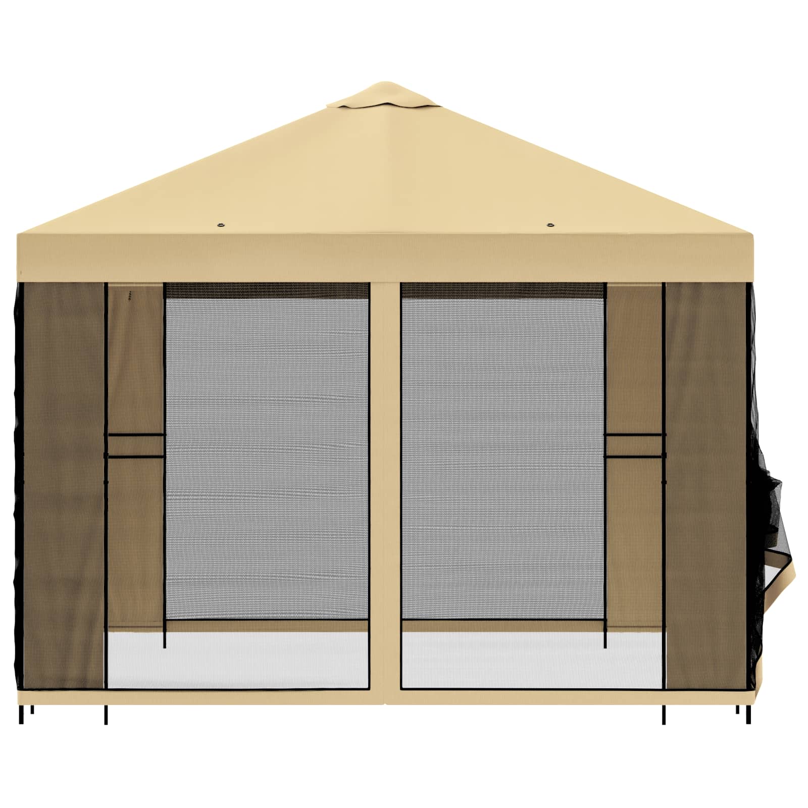 Sodo pavėsinė su šoninėmis sienelėmis 3 x 3 m Kreminė