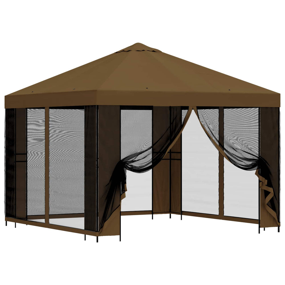 Sodo pavėsinė su šoninėmis sienelėmis 3 x 3 m Taupe