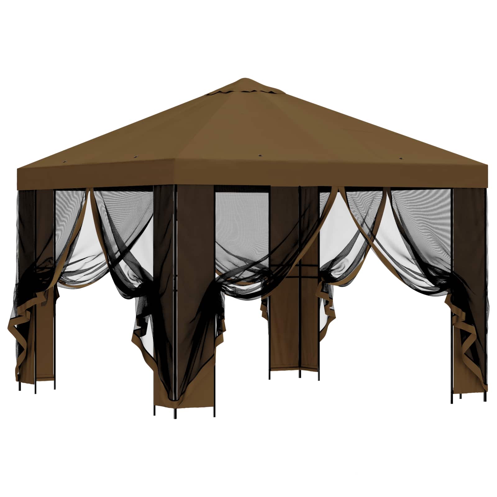 Sodo pavėsinė su šoninėmis sienelėmis 3 x 3 m Taupe