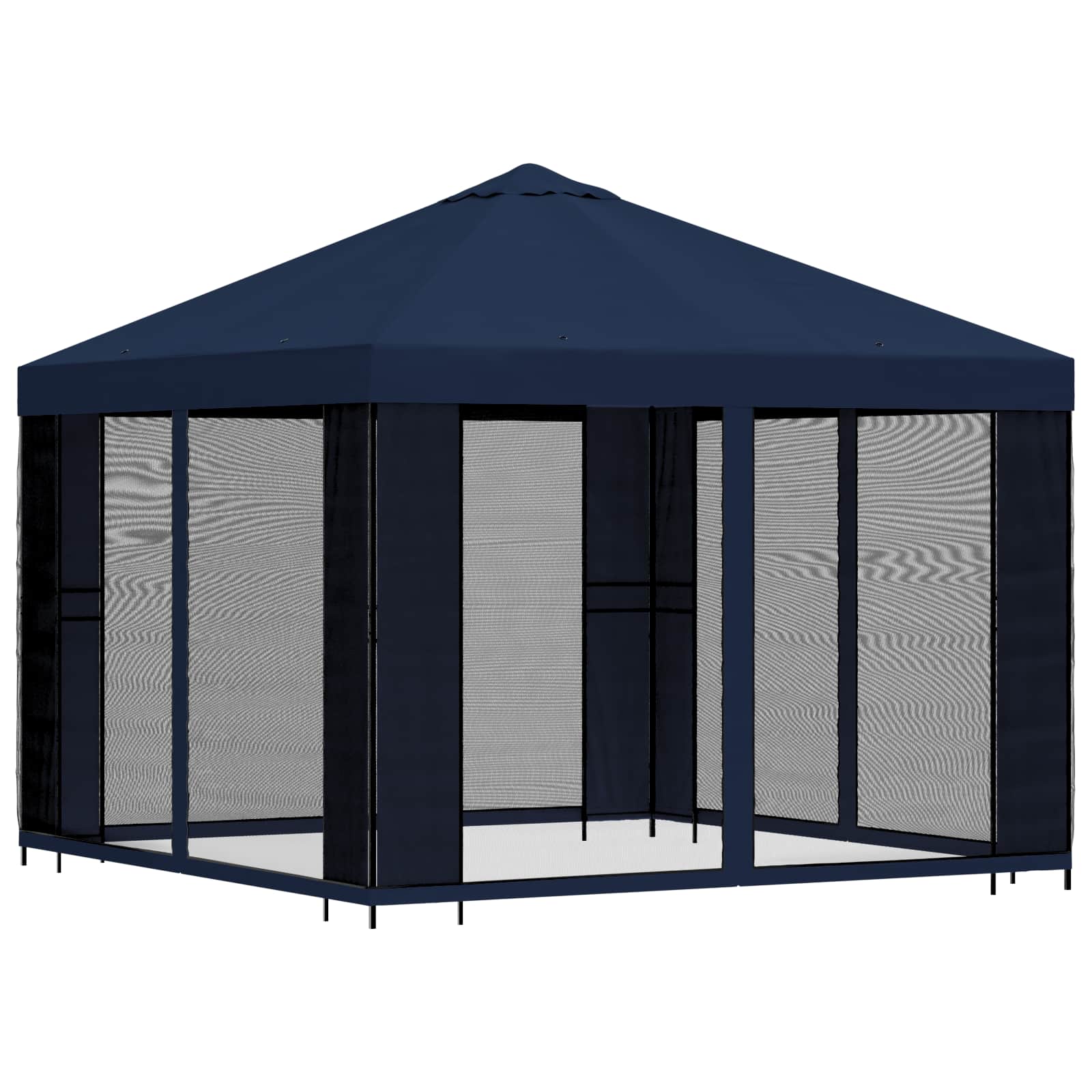 Dārza lapene ar sānu sienām 3 x 3 m Zila