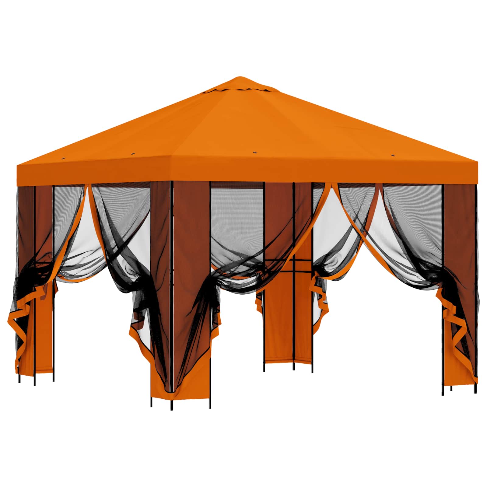 Dārza lapene ar sānu sienām 3 x 3 m Oranža