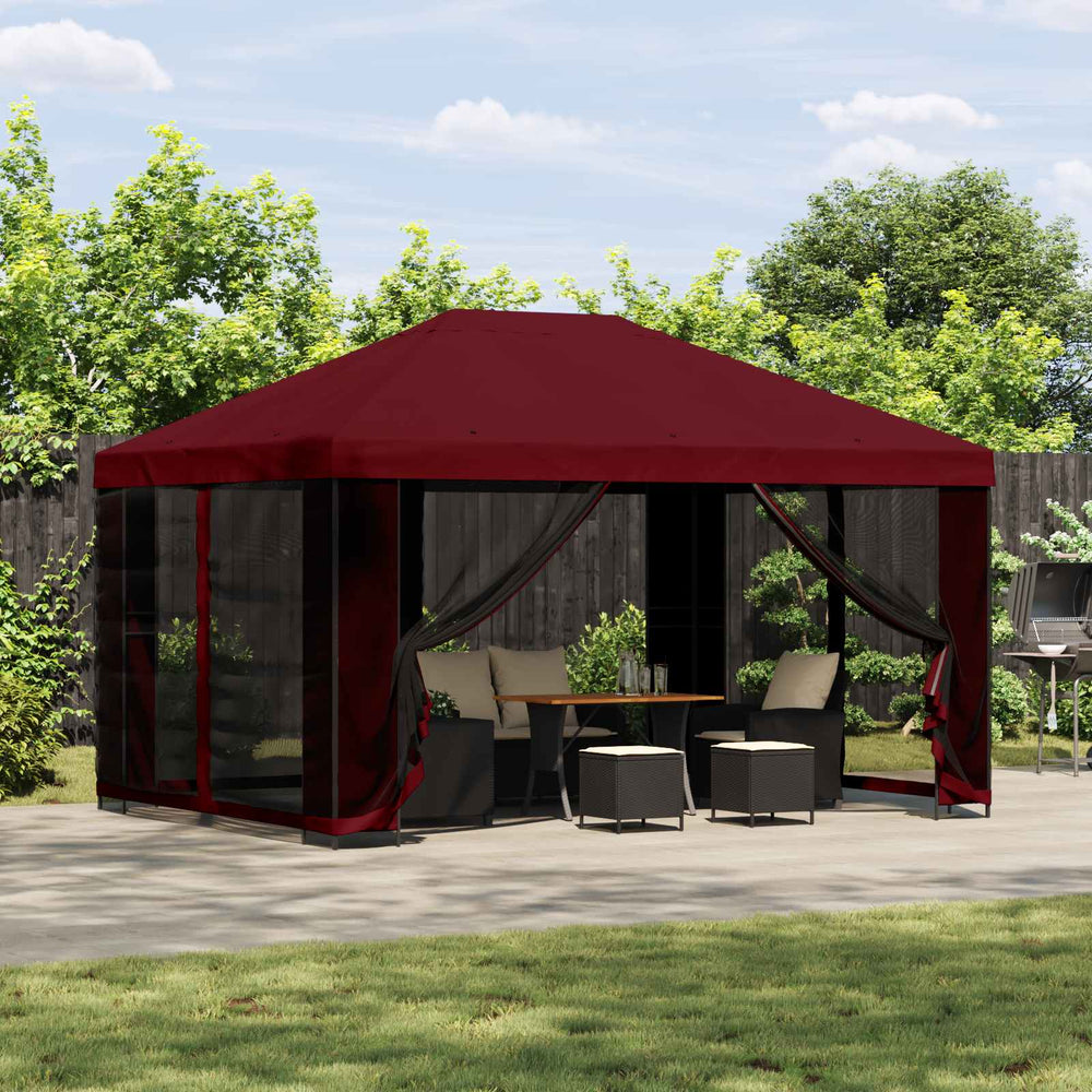 Pavėsinė 4 × 3 m Vyšninė Poliesteris ir plienas 190