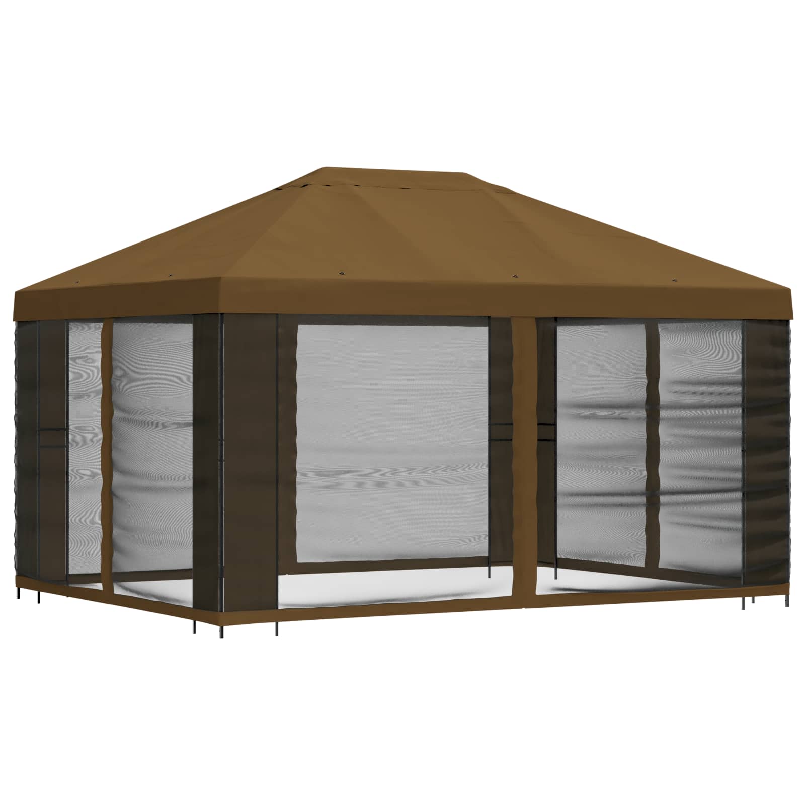 Sodo pavėsinė su šoninėmis sienelėmis 4 × 3 m Taupe