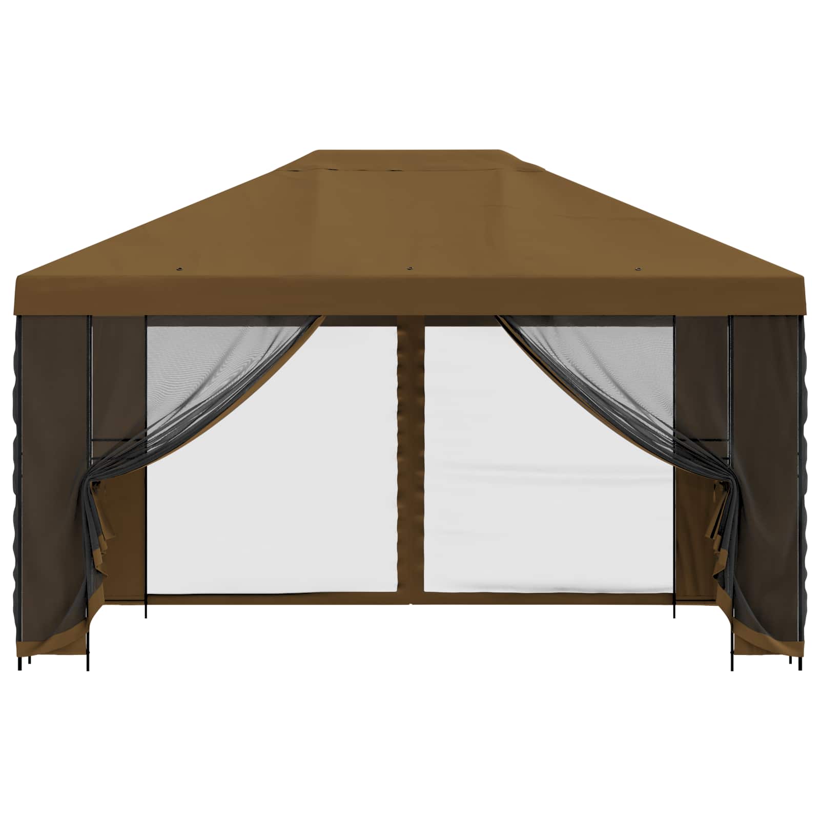 Sodo pavėsinė su šoninėmis sienelėmis 4 × 3 m Taupe