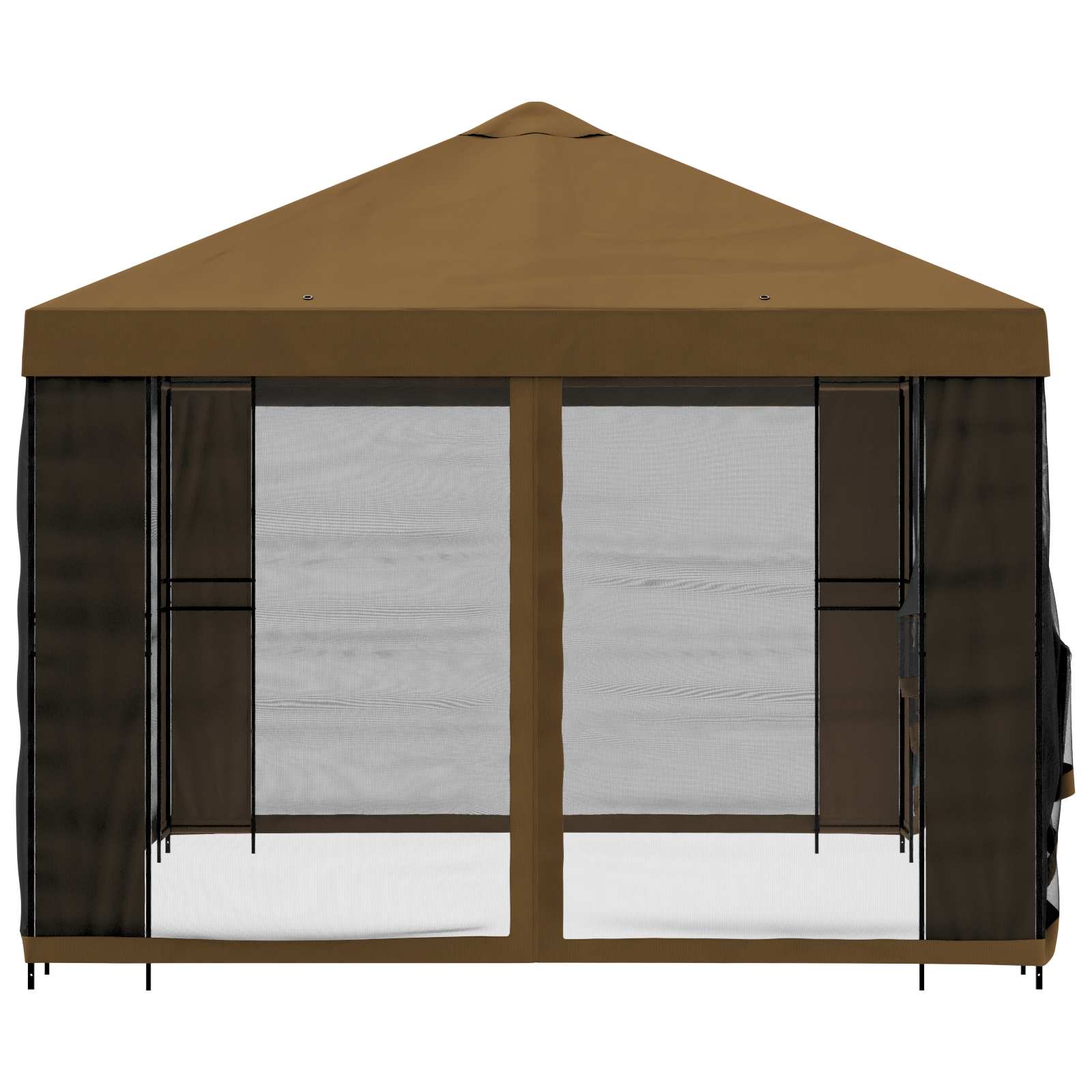 Sodo pavėsinė su šoninėmis sienelėmis 4 × 3 m Taupe