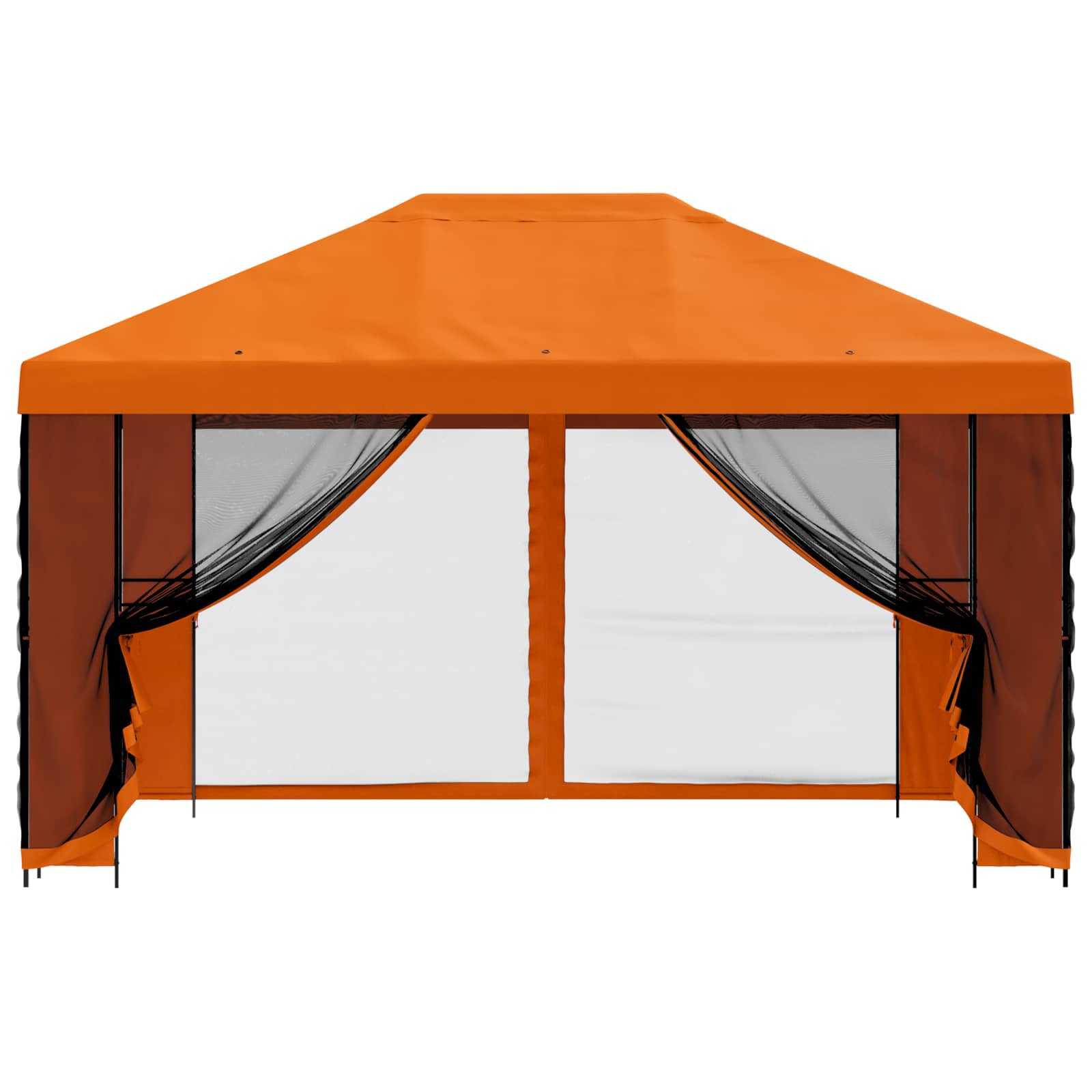 Sodo pavėsinė su šoninėmis sienelėmis 4 × 3 m Oranžinė