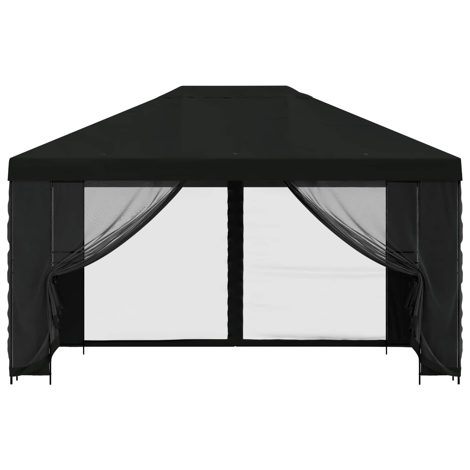 Paviljonas su šoninėmis sienelėmis 4 × 3 m Juoda