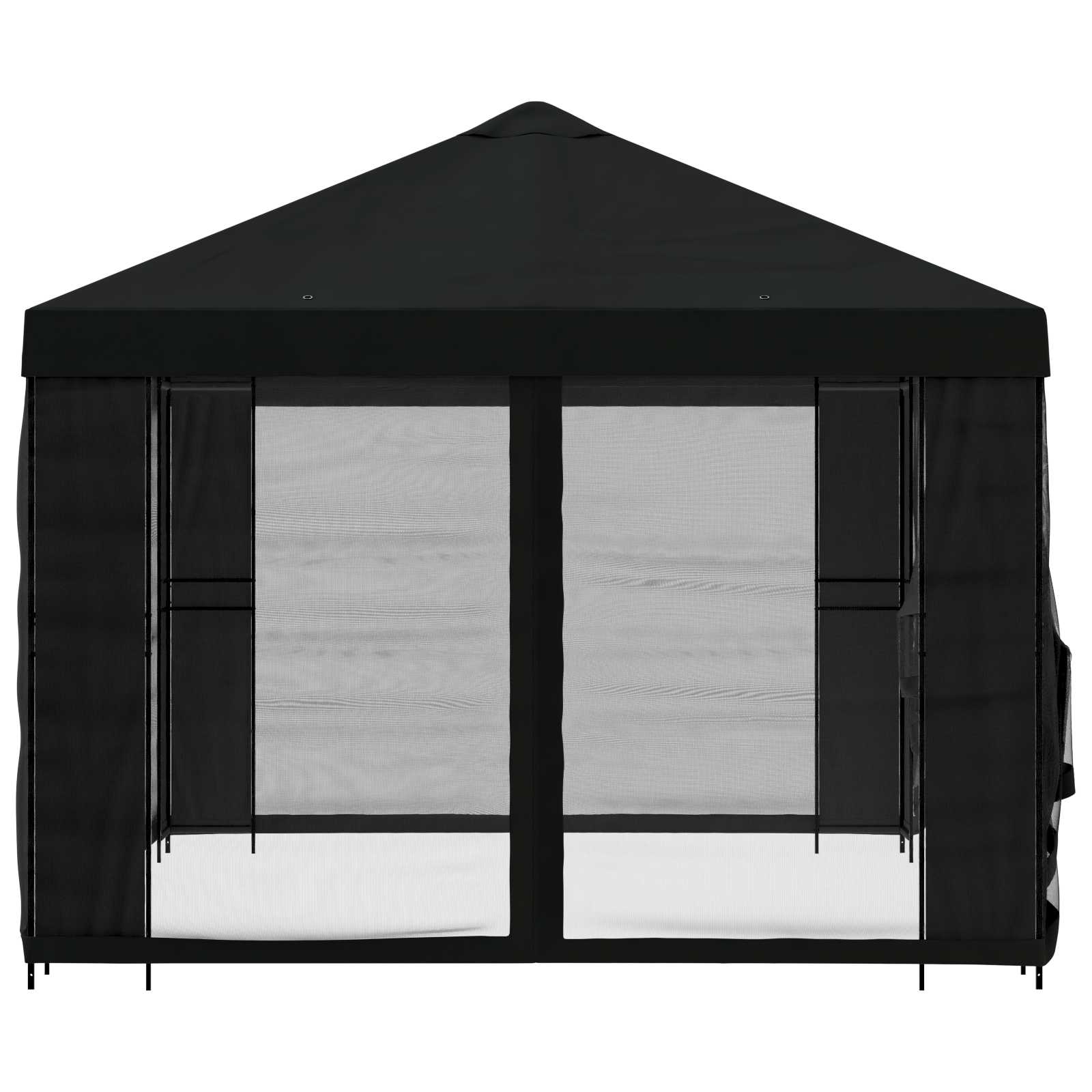 Paviljonas su šoninėmis sienelėmis 4 × 3 m Juoda