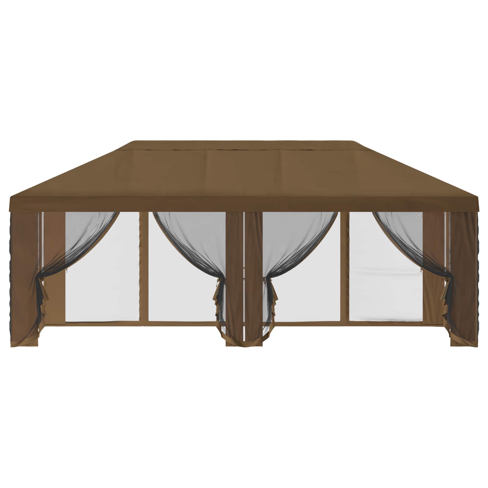 Pavėsinės dengti su šoninėmis sienelėmis 6 x 3 m Taupe